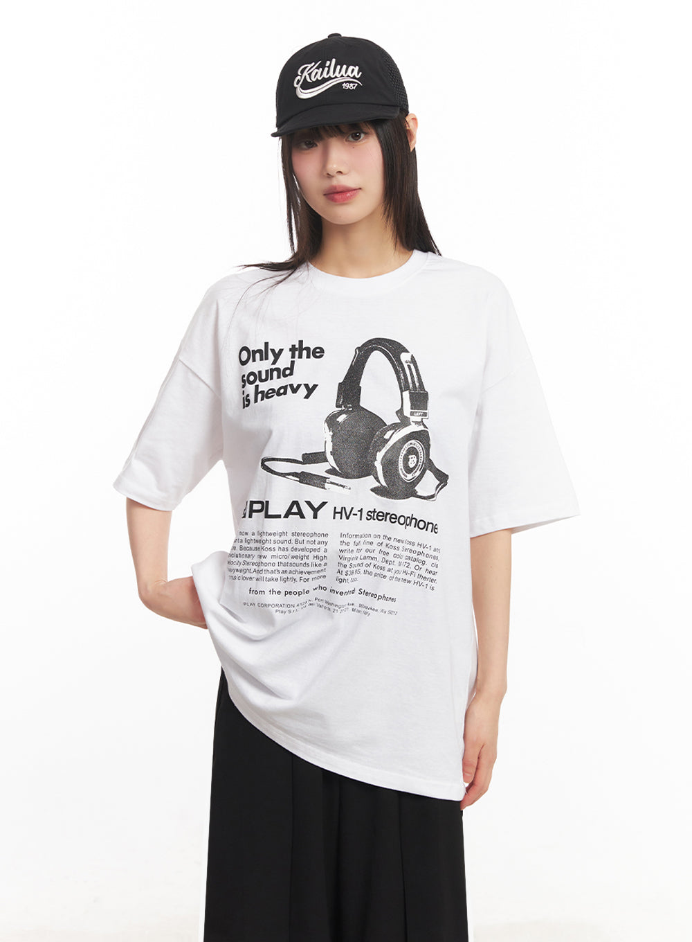 Sound Graphic Oversize T-Shirt IY502