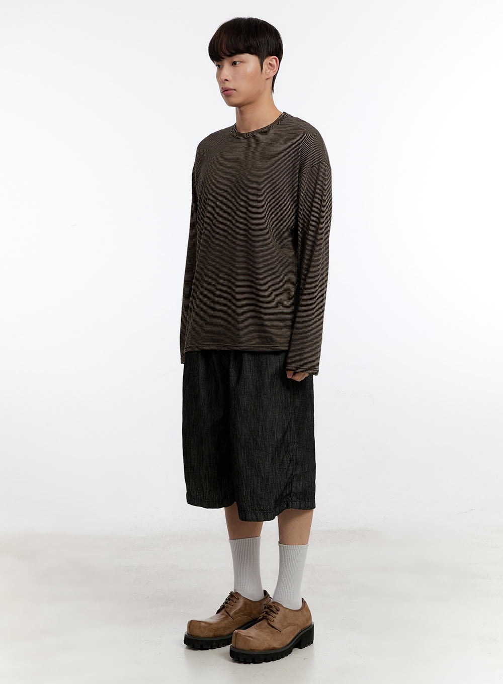 Men's Striped Long Sleeve Shirt IA507