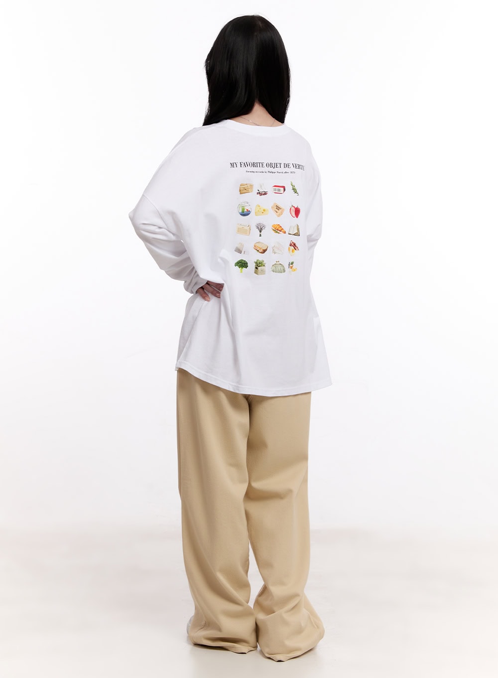 Graphic Oversize Long-Sleeve T-Shirt CM527