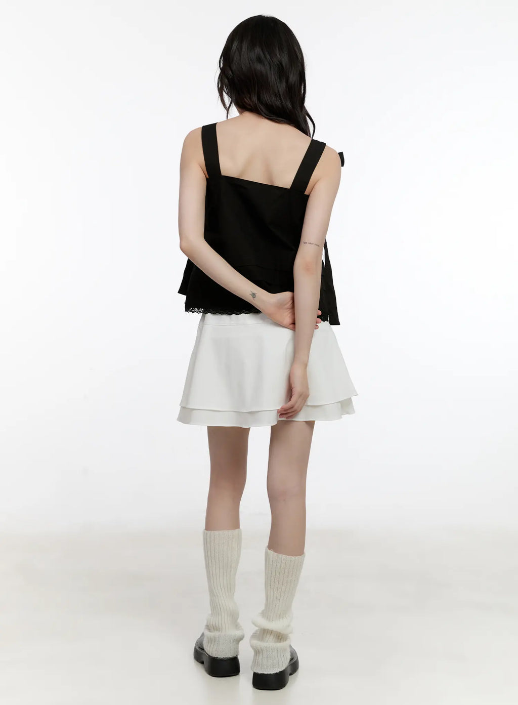 Layered Flare Ribbon Mini Skirt CL507