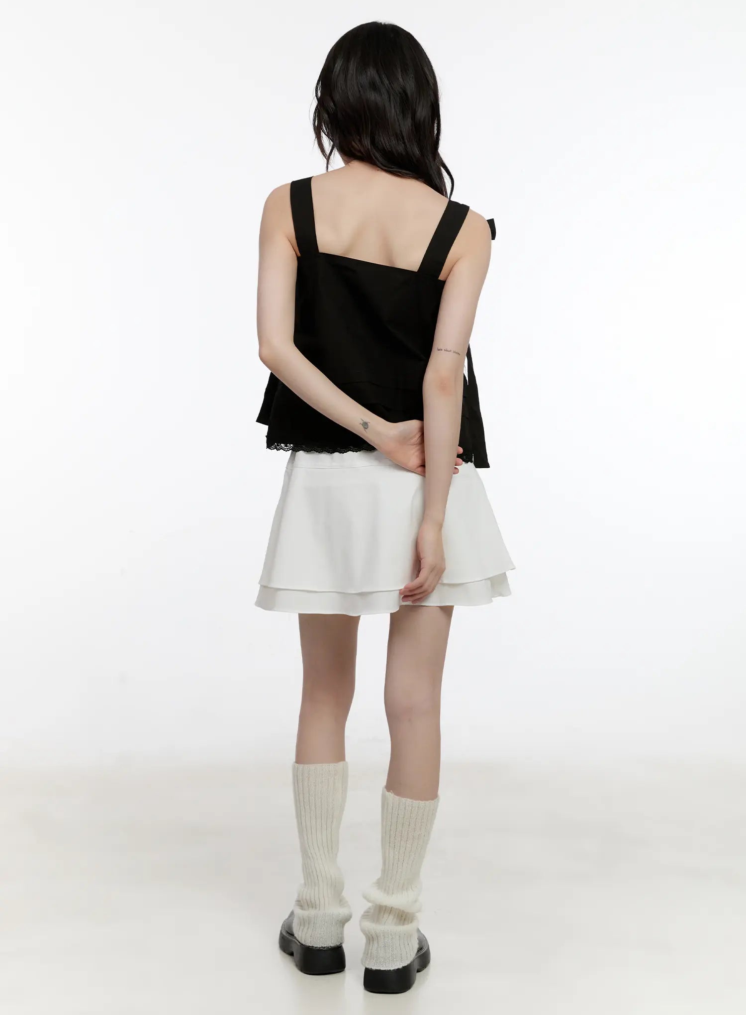 Layered Flare Ribbon Mini Skirt CL507