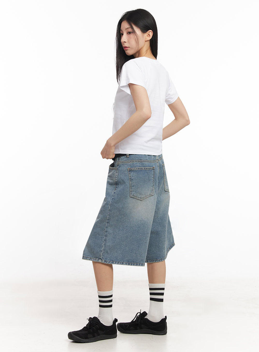 Washed Baggy Jorts IY529