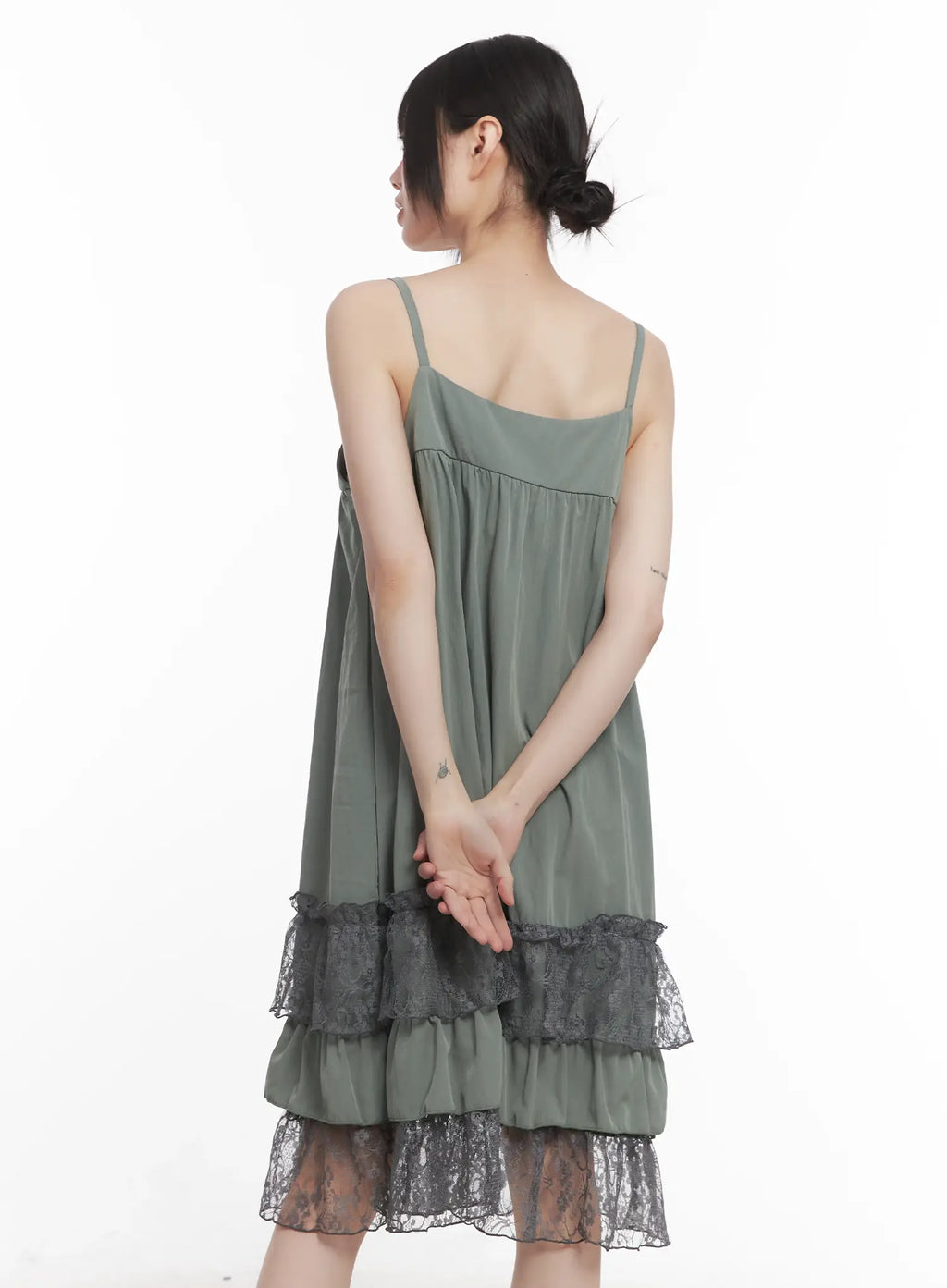 Lace-Trim Cami Maxi Dress CU518