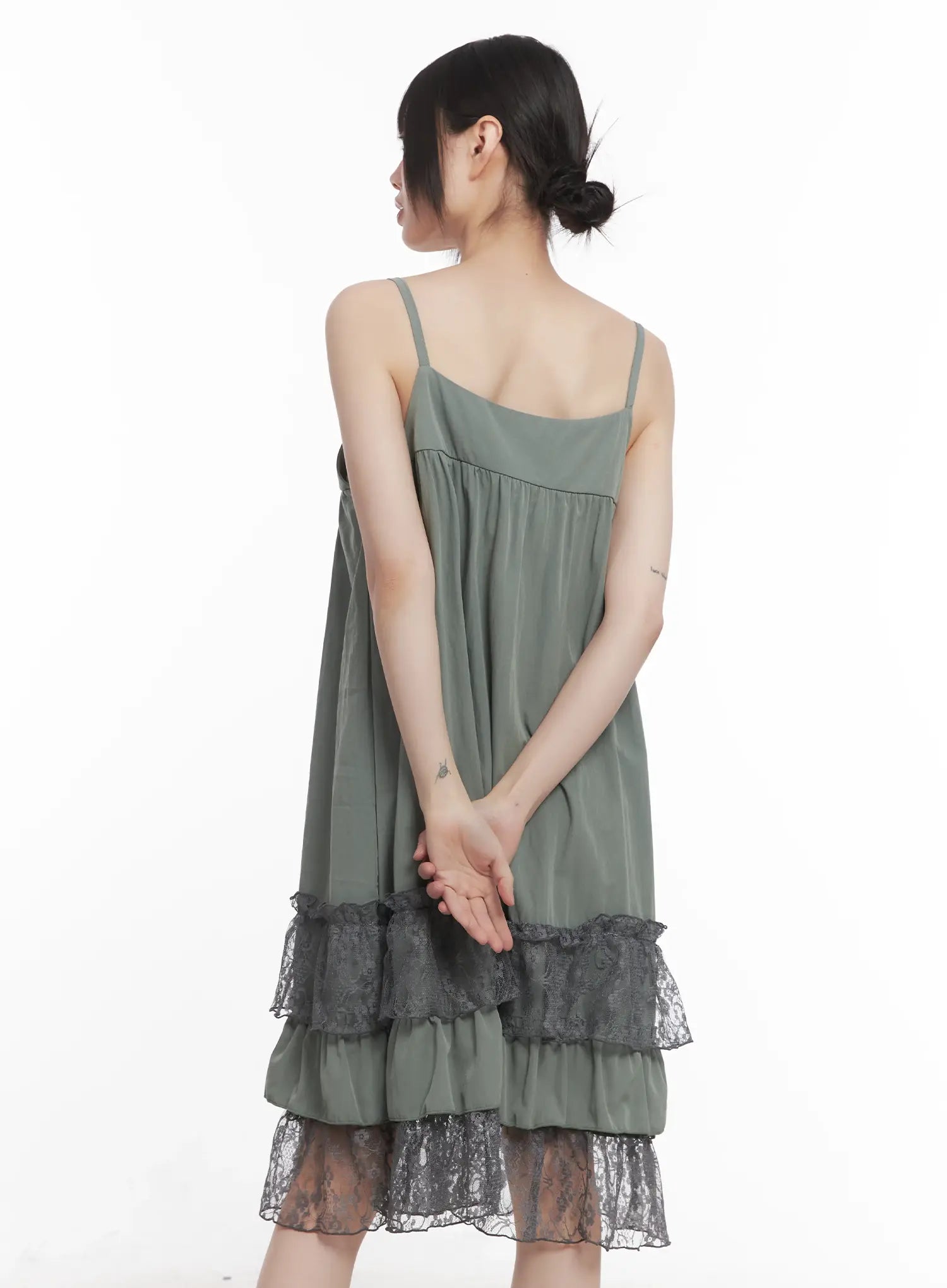 Lace-Trim Cami Maxi Dress CU518