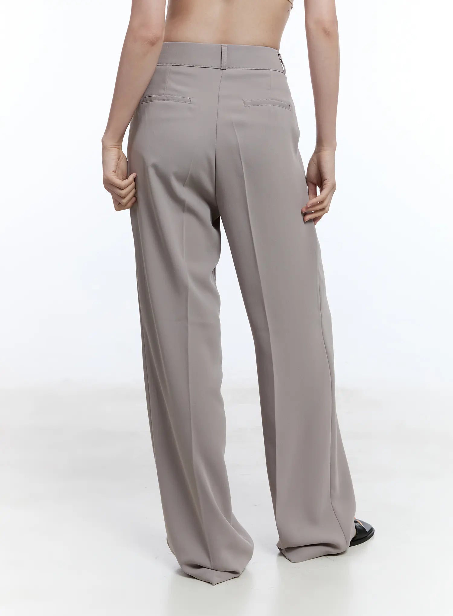 Elegant Pintuck Wide-Leg Pants CU513