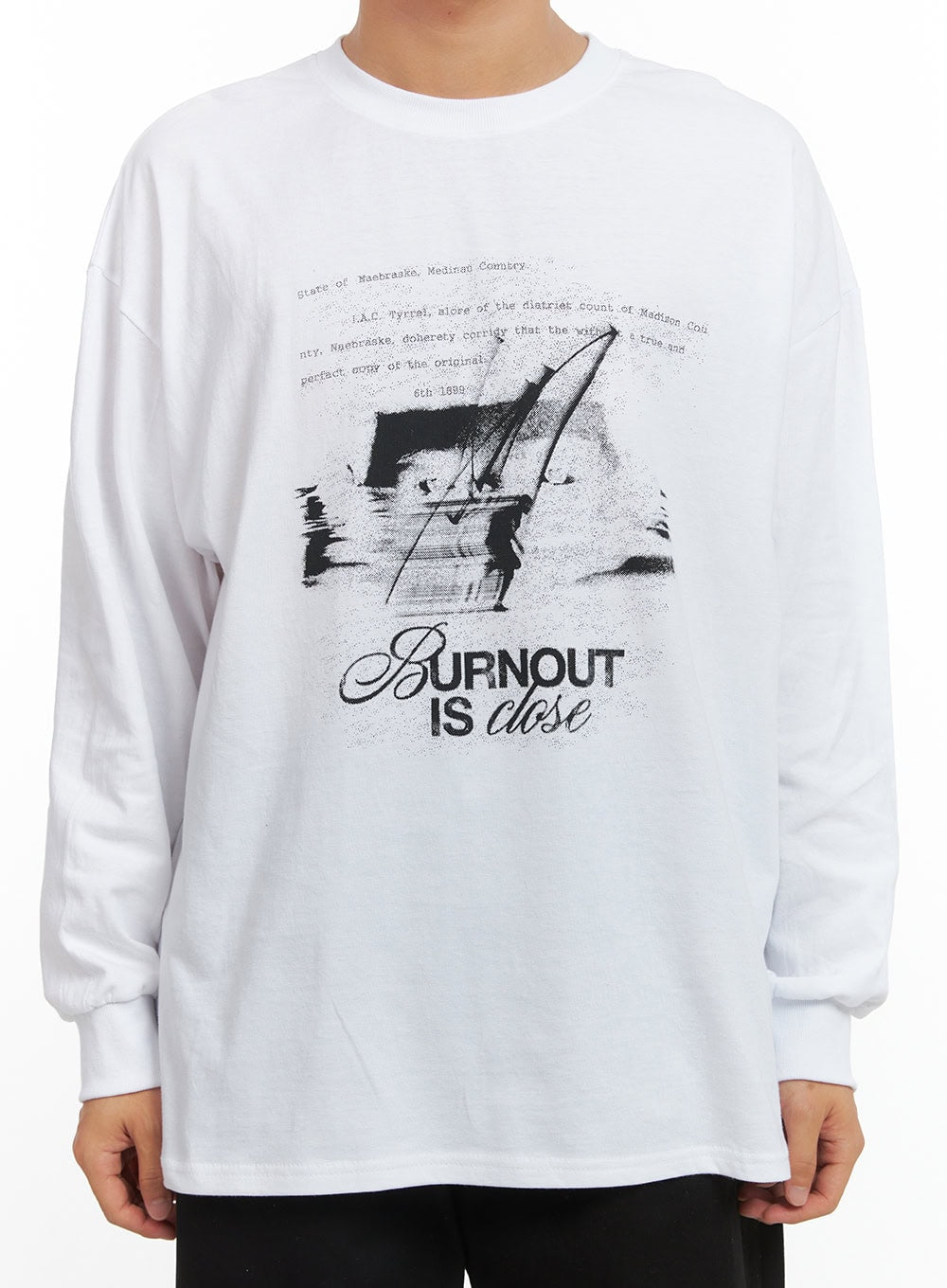 Men's Cotton Loose Fit Graphic Print Top CO408