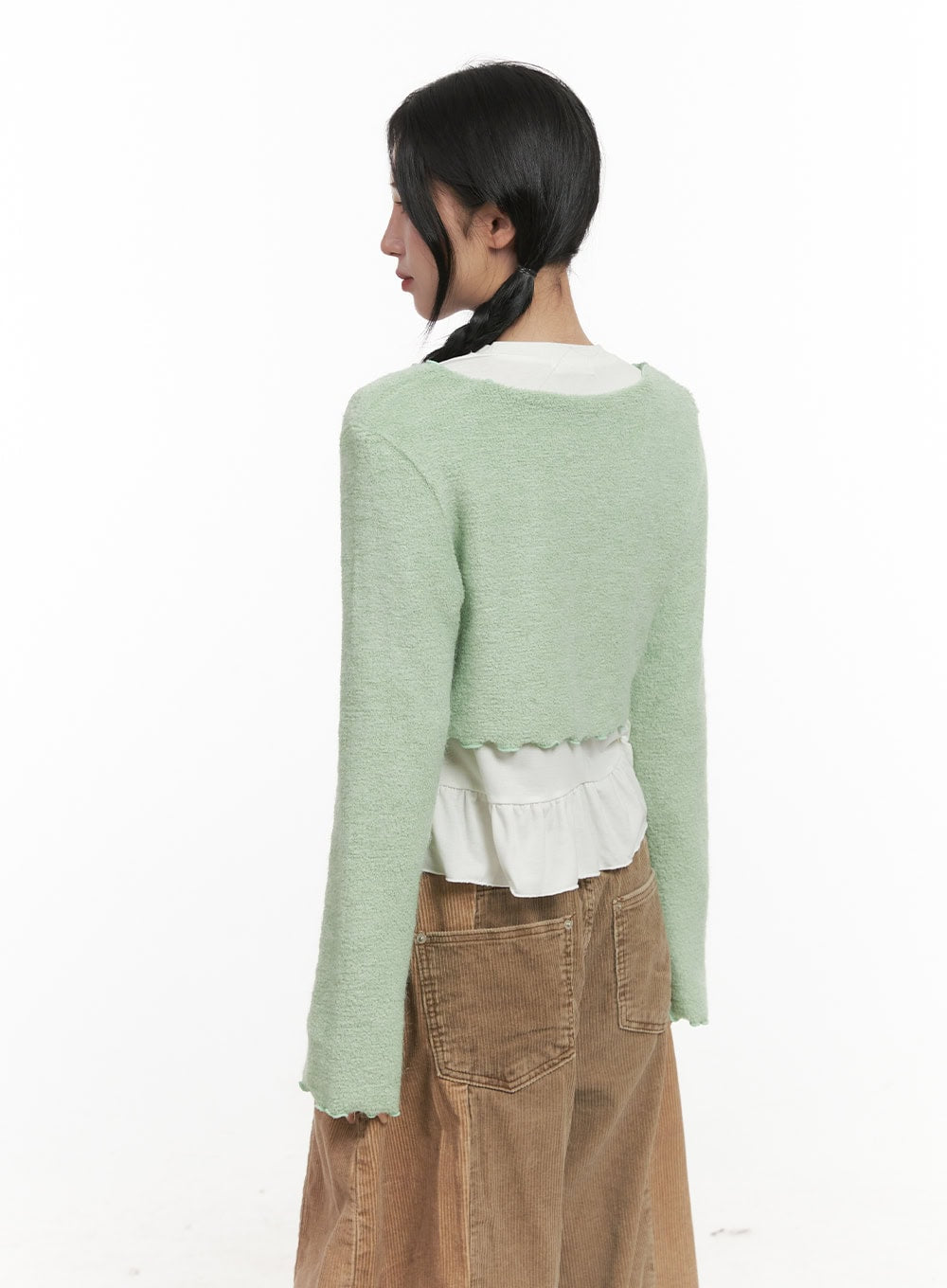 Frill Chic Crop Cardigan CD404