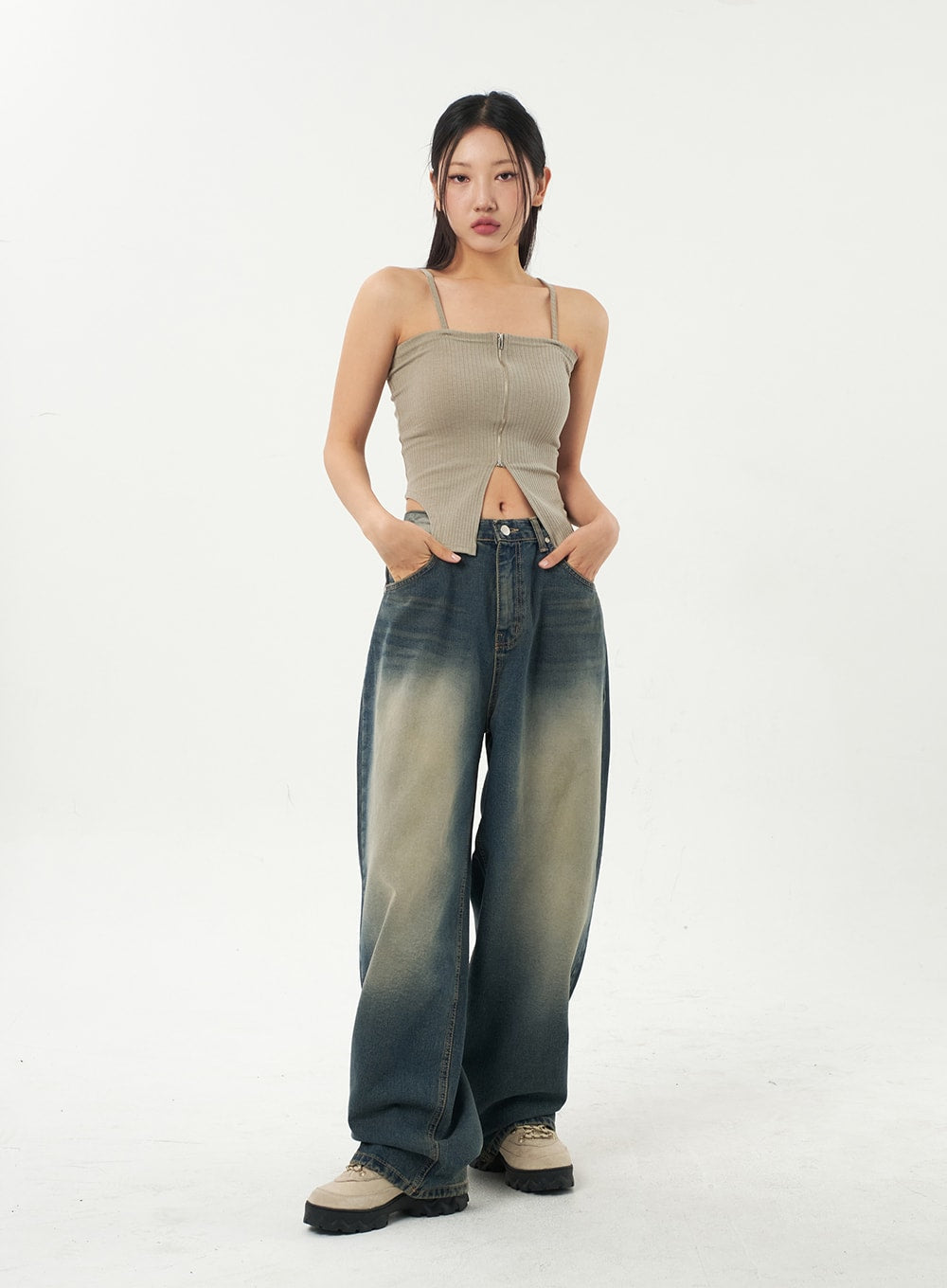 Mid-Rise Baggy Jeans CA325