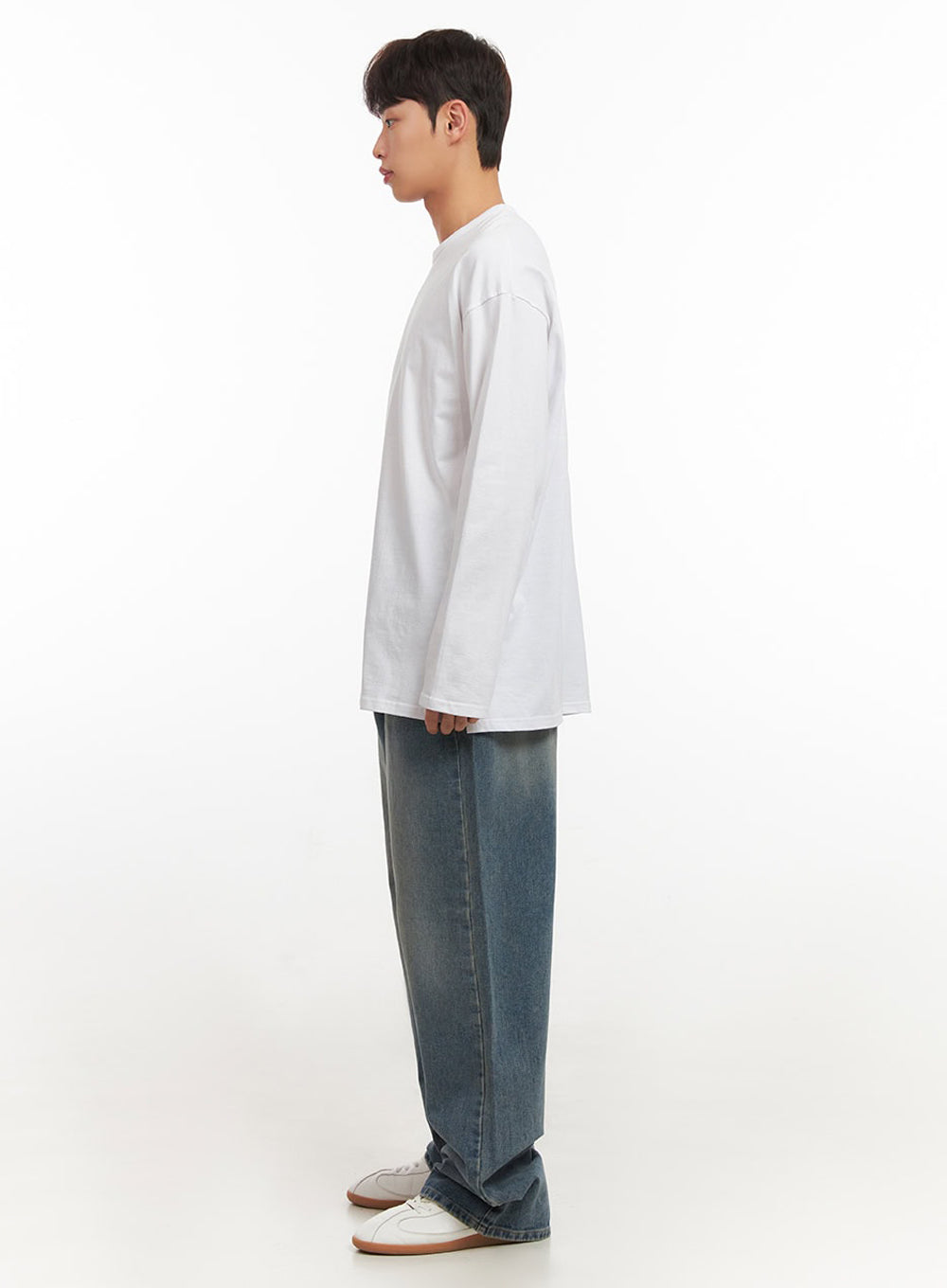 Men's Essential Oversized Long-Sleeve T-Shirt IF517