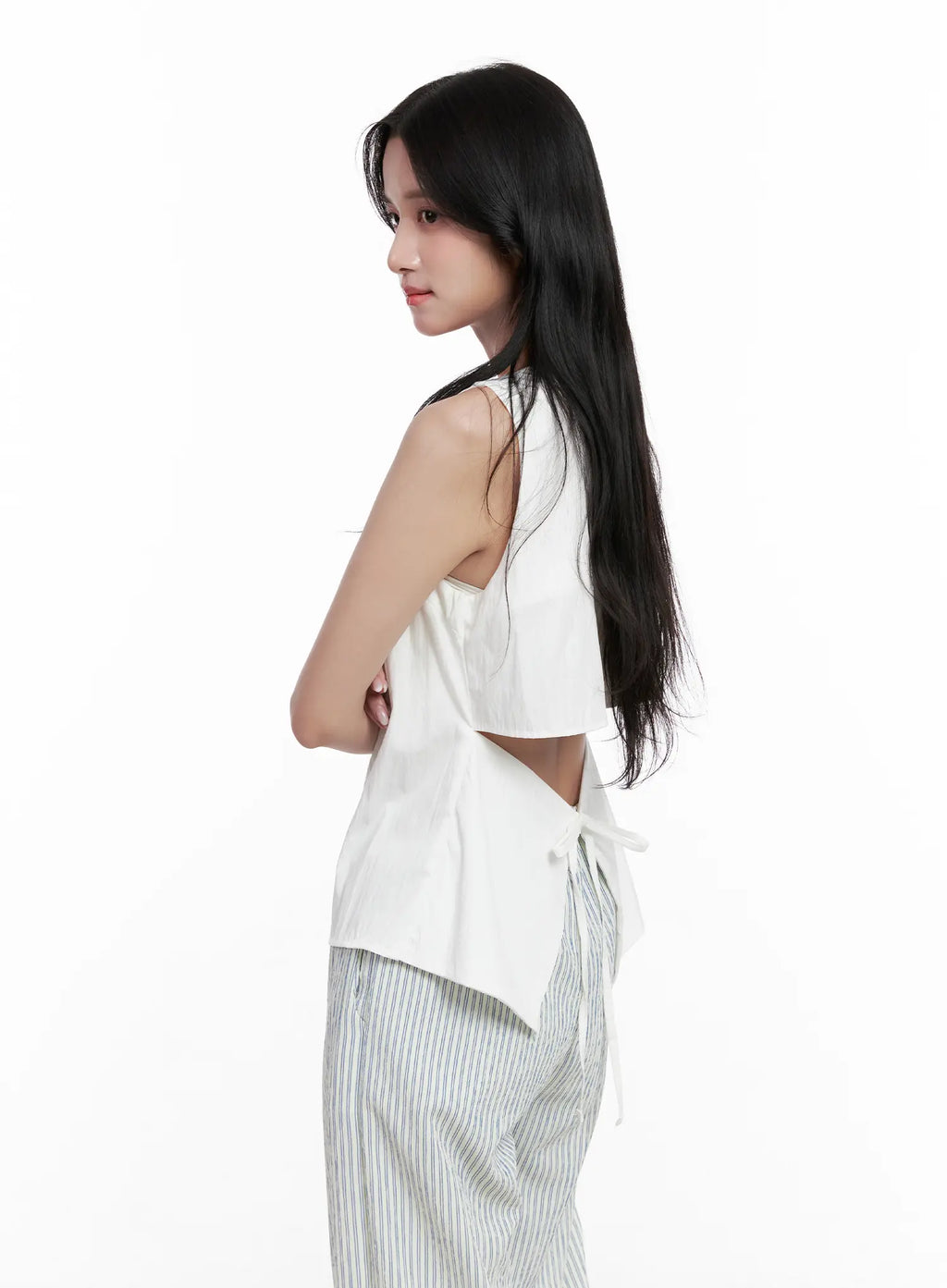 Back-Tie Square-Neck Tank CL516