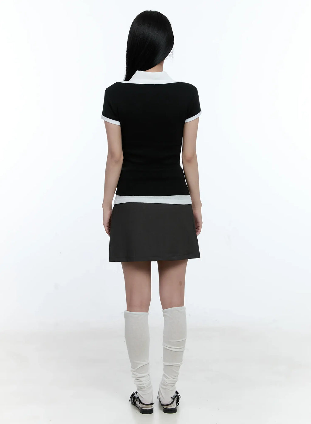 Contrast Basic U-Neck Tee CL530