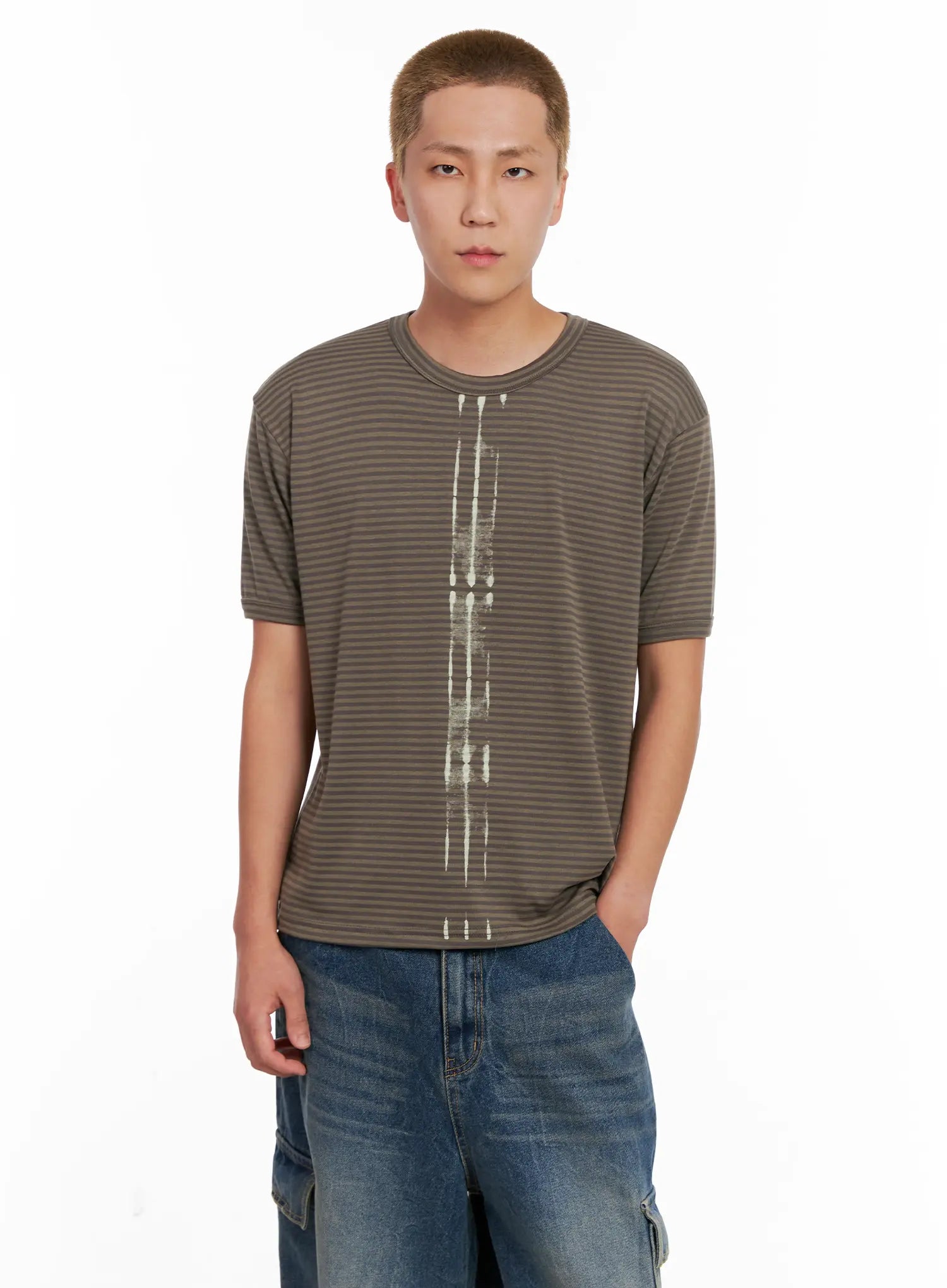 Men's Striped Slim-Fit Tee IL518