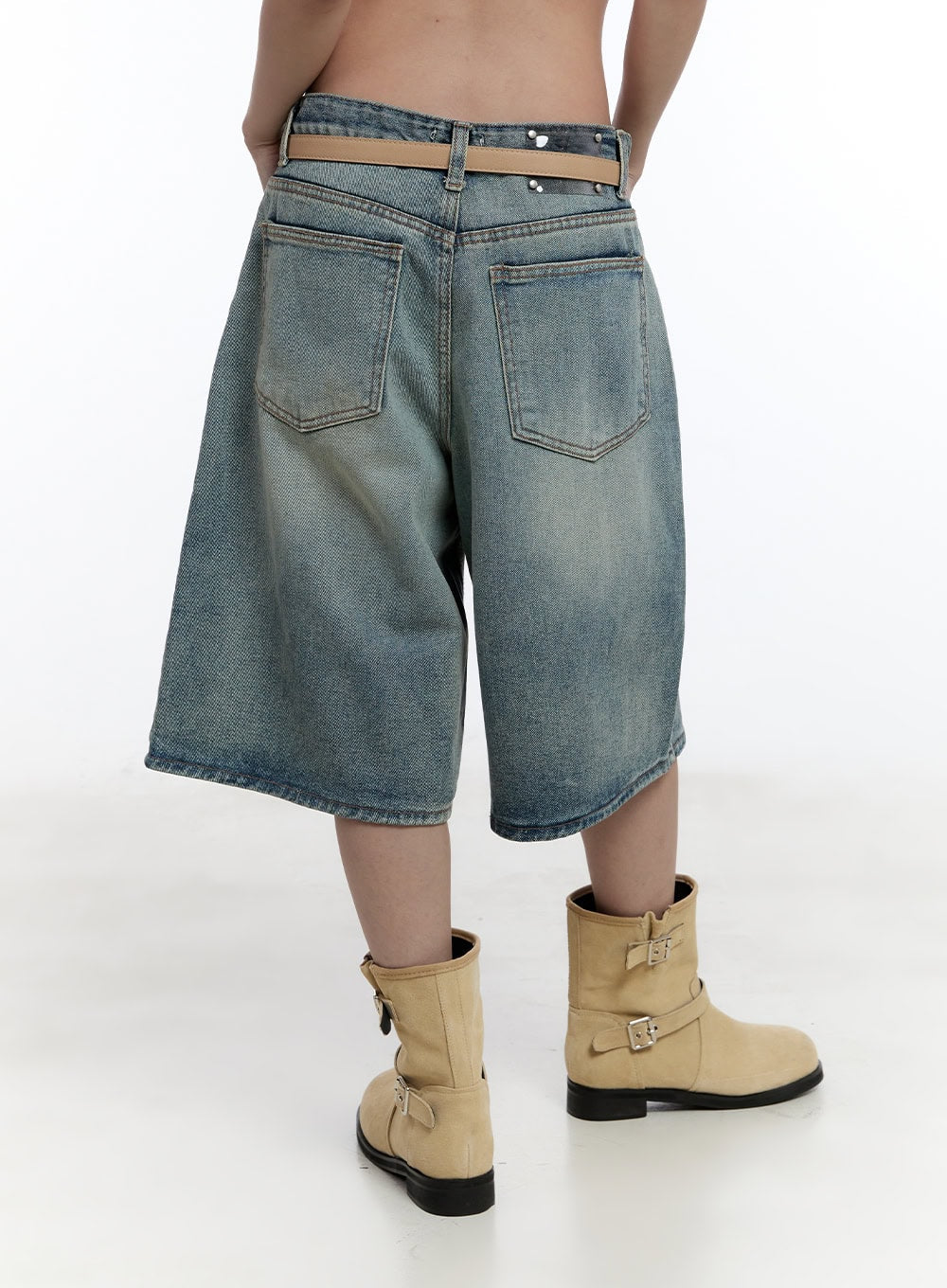 Washed Midi Baggy Jorts CY530