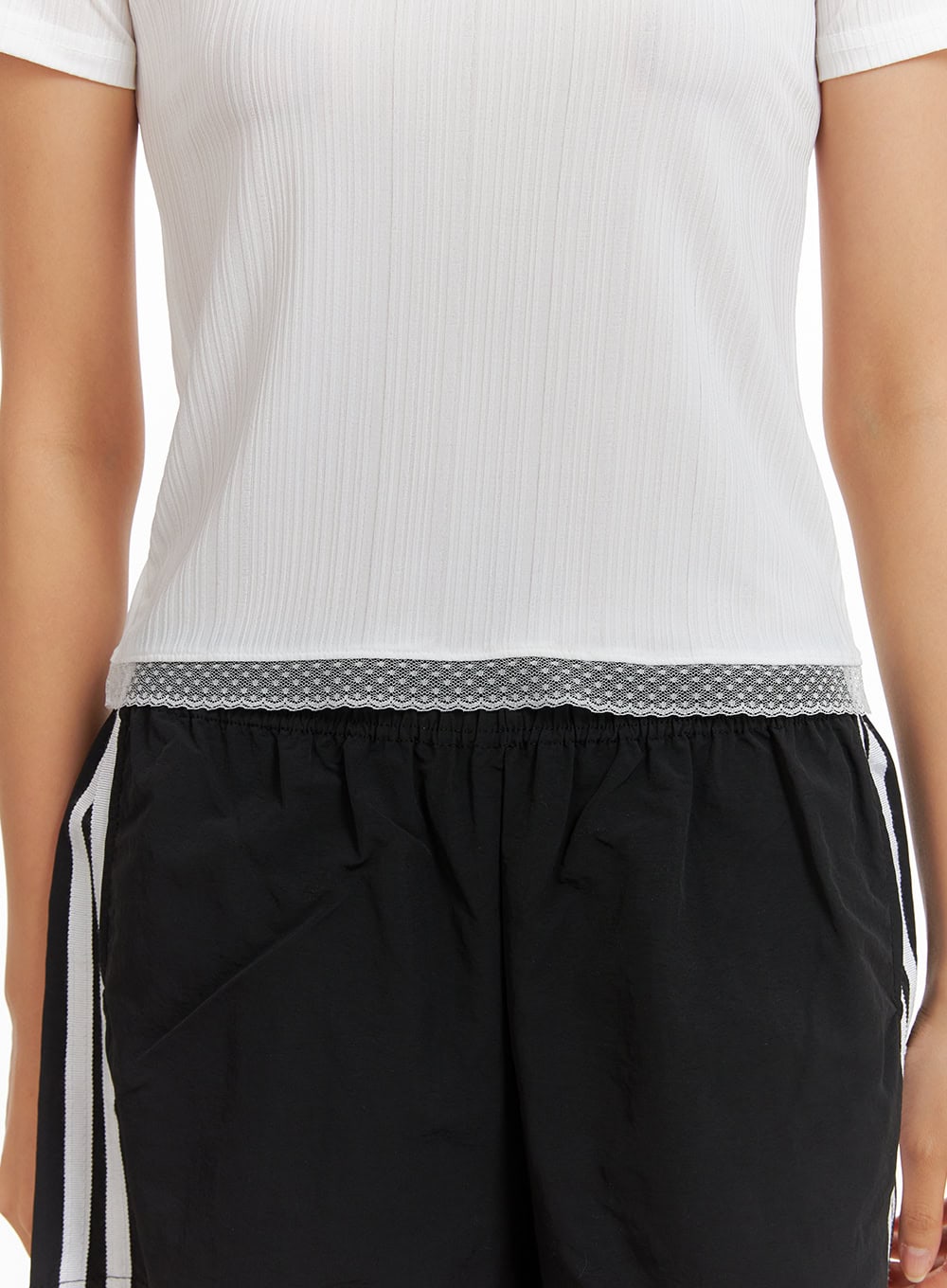 Lace Round Neck Tee CU414