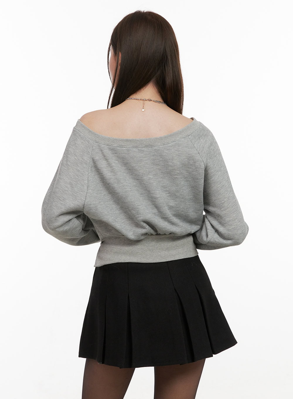 Asymmetric One-Shoulder Crop Sweatshirt OD412