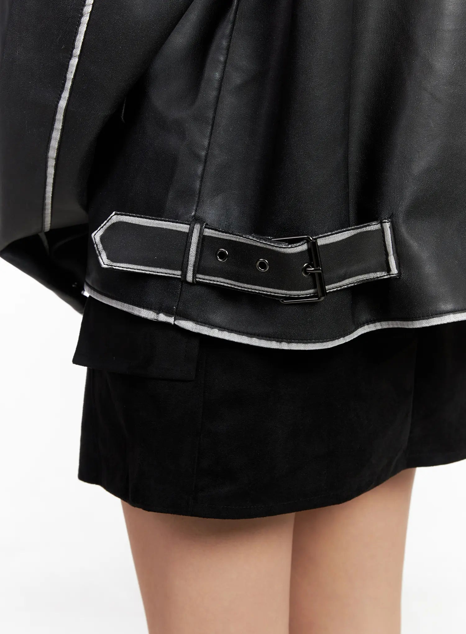 Oversized Faux Leather Jacket CC1109