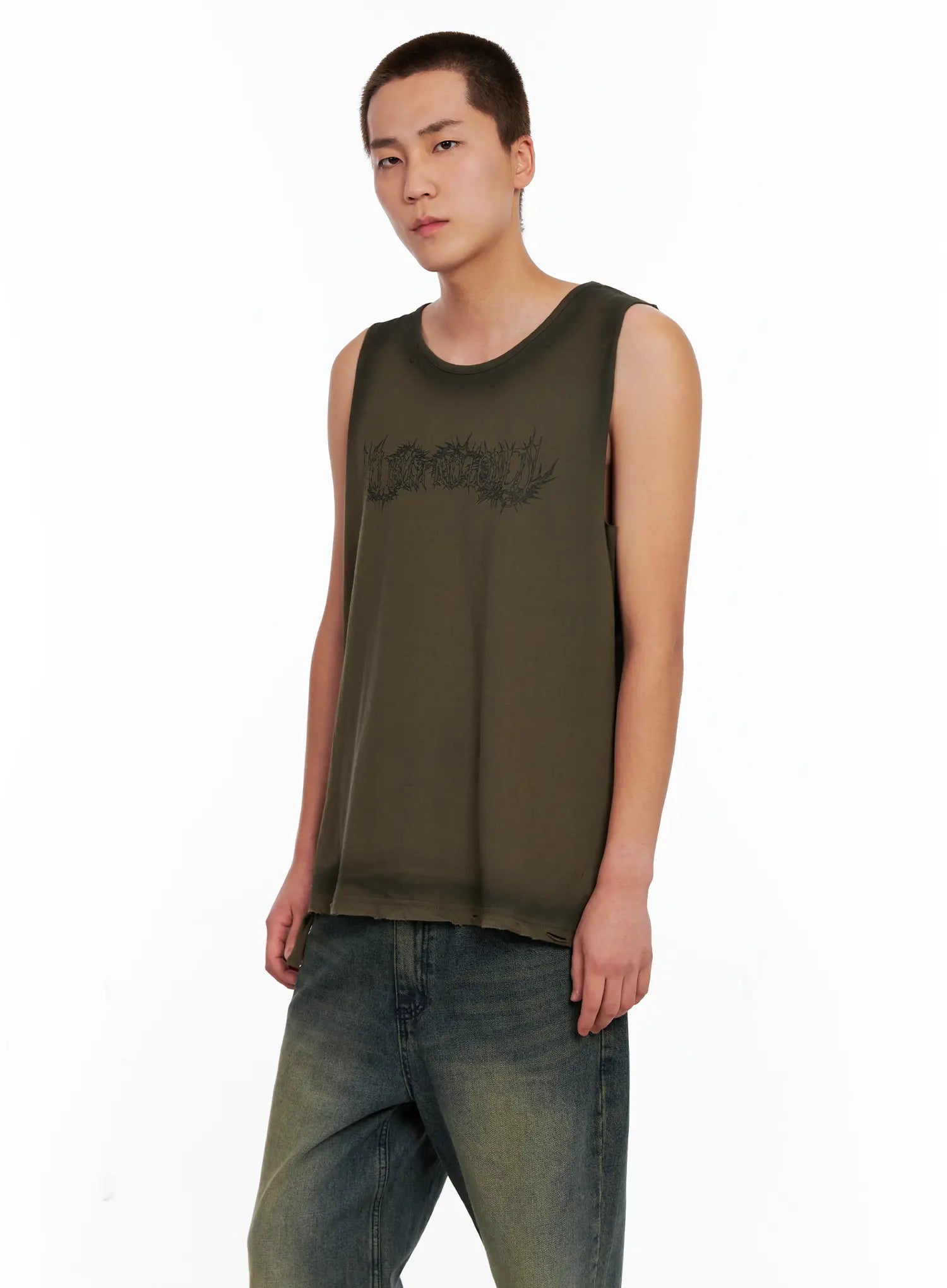 Men's Distressed Muscle Tee IG508