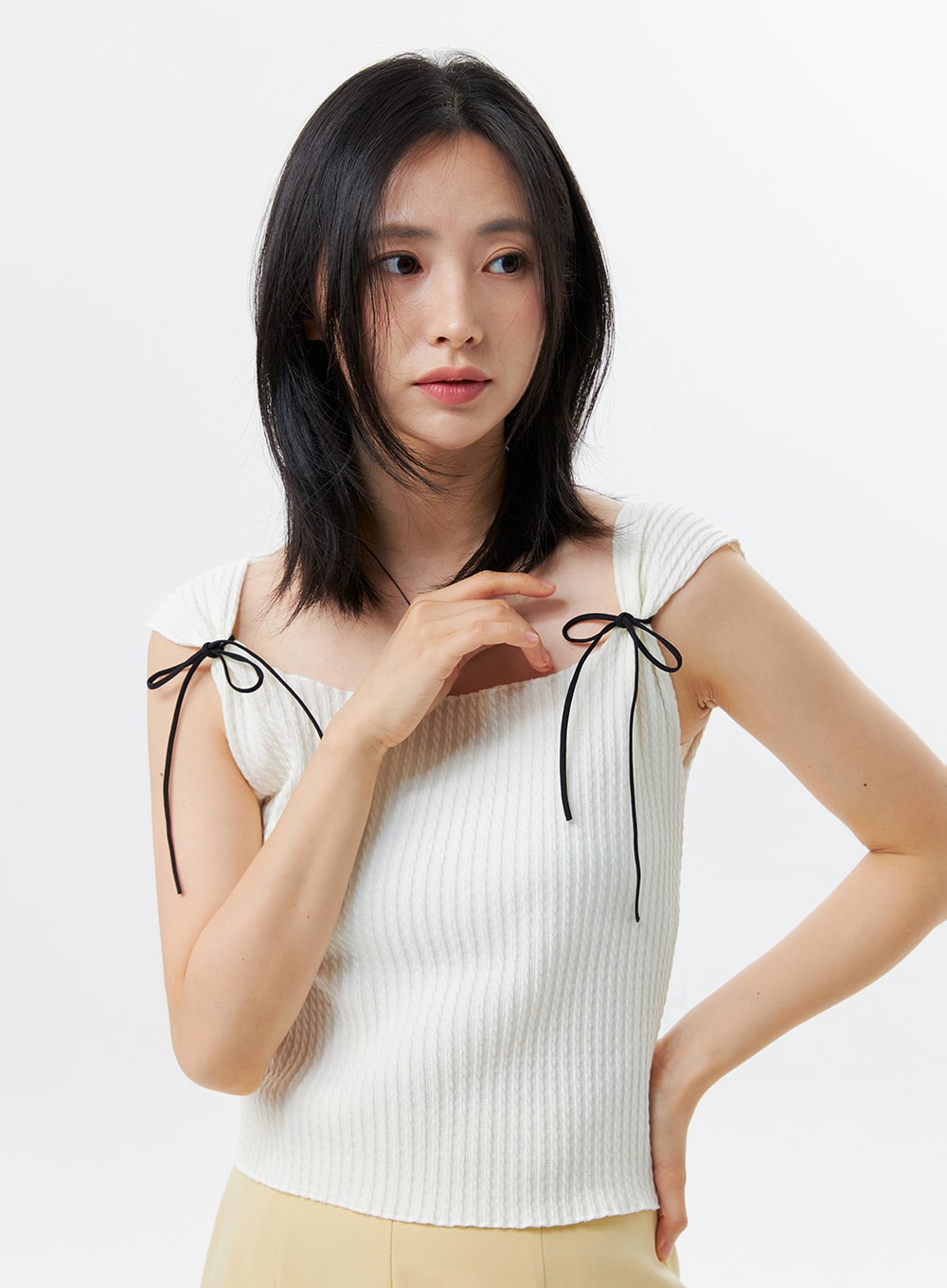 Ribbon Sleeveless Top OL325