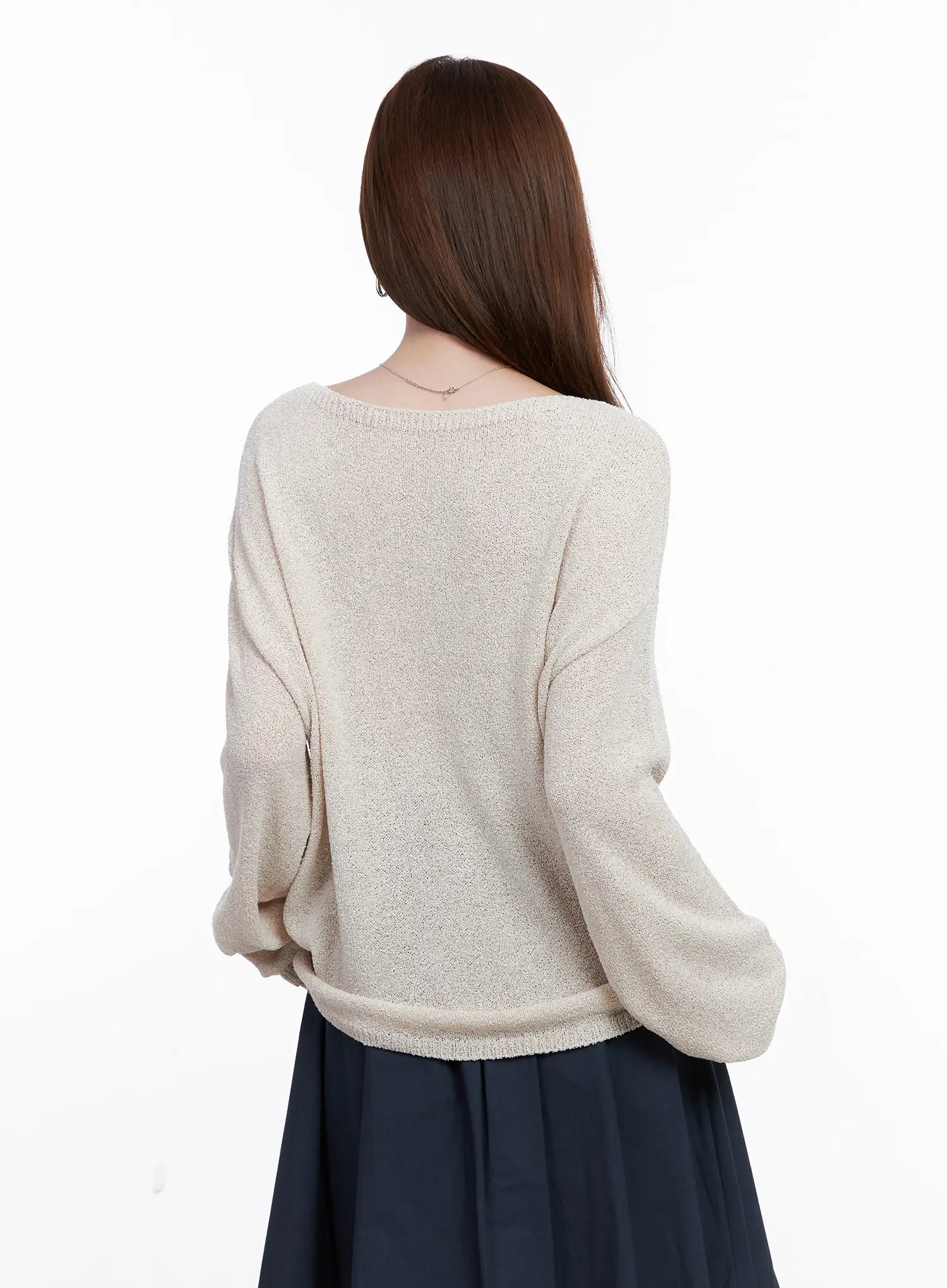 Loose Fit Boat Neck Pullover Knit CG520