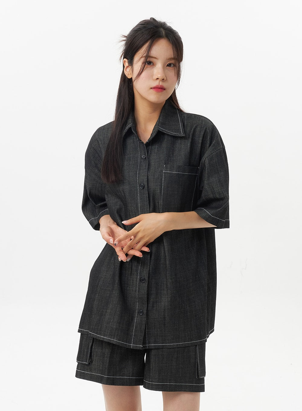 Cargo Denim Shorts OU326