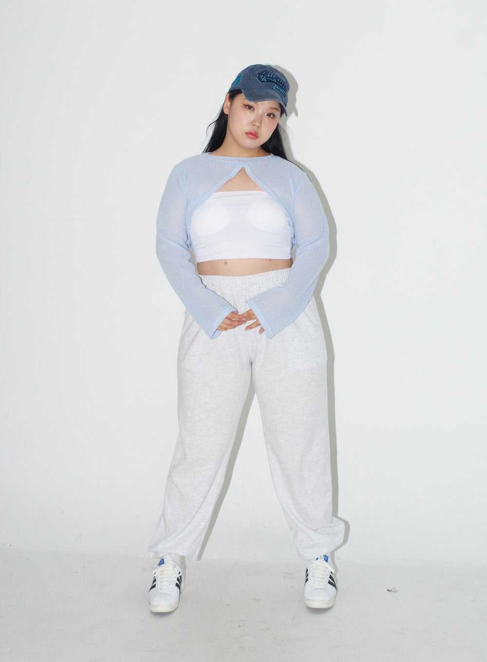 Plus Cotton Banded Sweat Pants IJ30