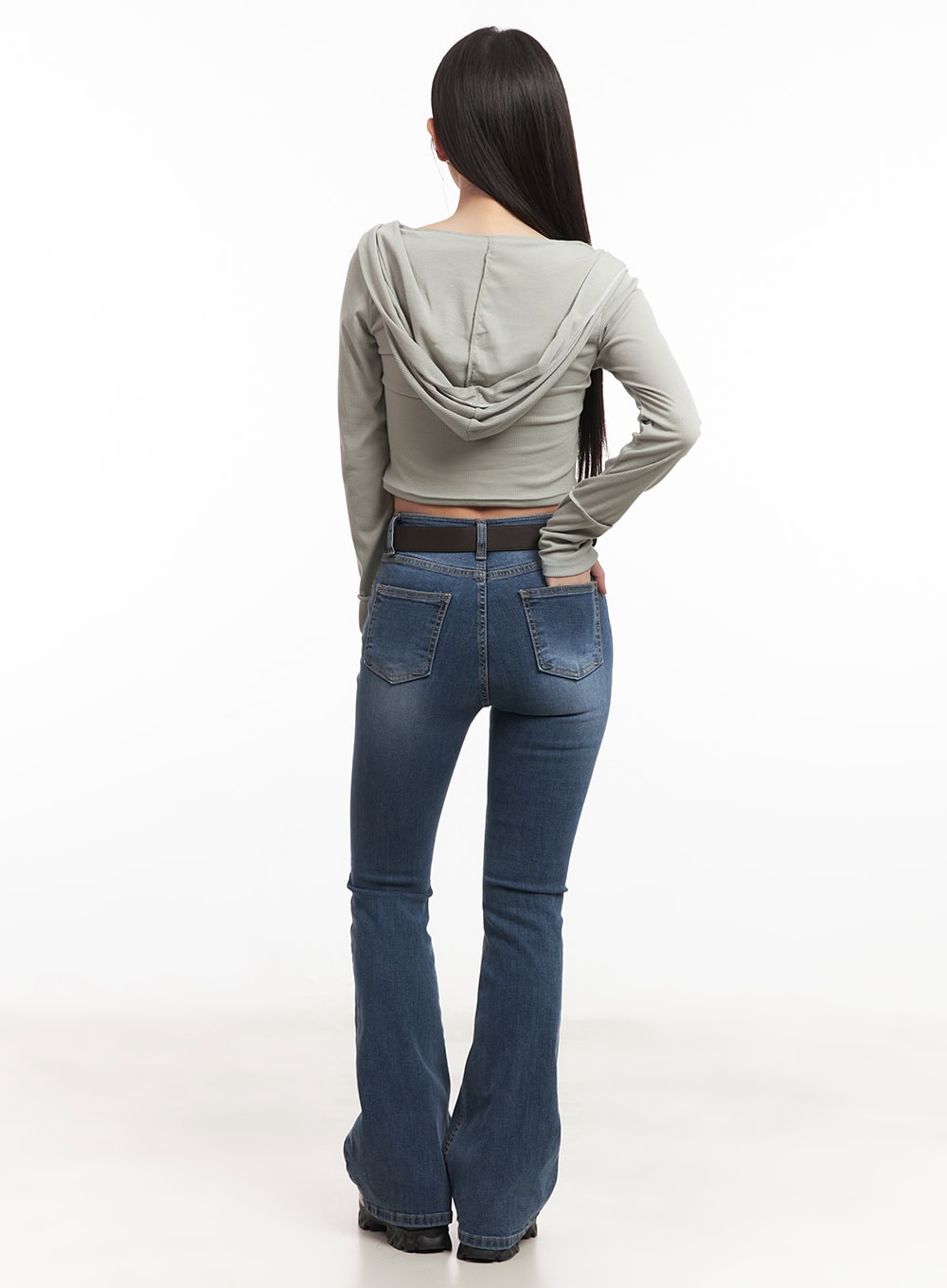 Hooded Layered Crop Cardigan CM531