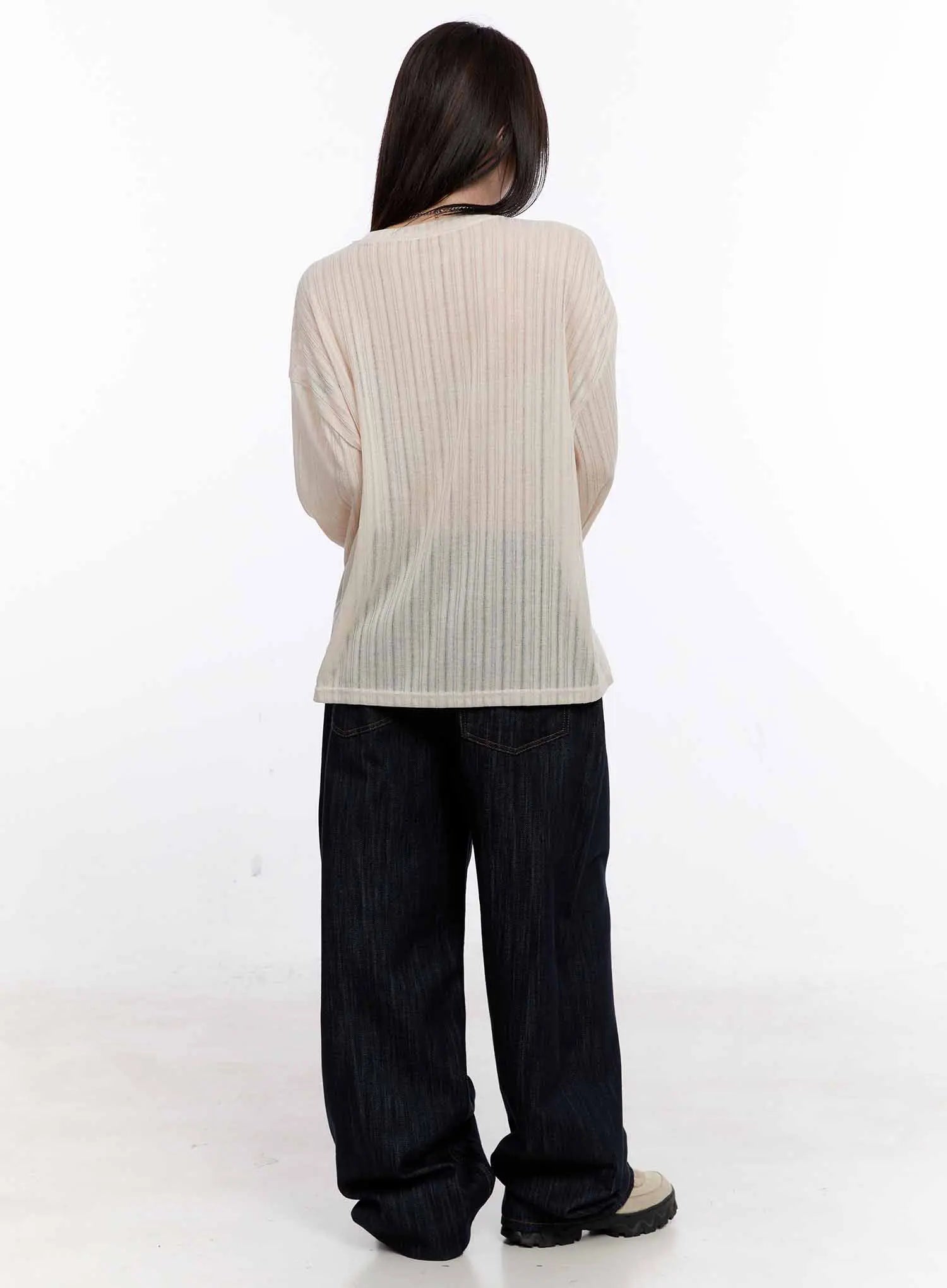 Haewon Dark Washed Baggy Jeans CS530