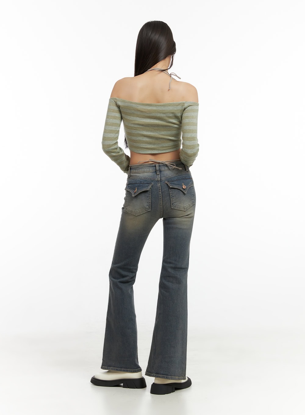 Lydia Slim Washed Bootcut Jeans CO424