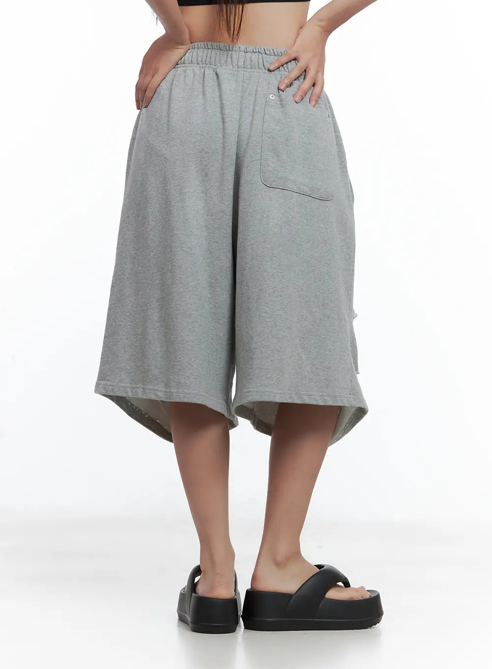 Distressed Bermuda Sweatshorts CL508