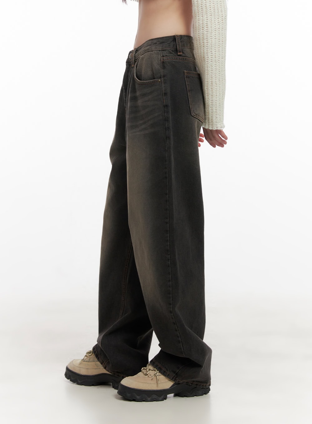 Celina Washed Baggy Wide-Leg Jeans CD426