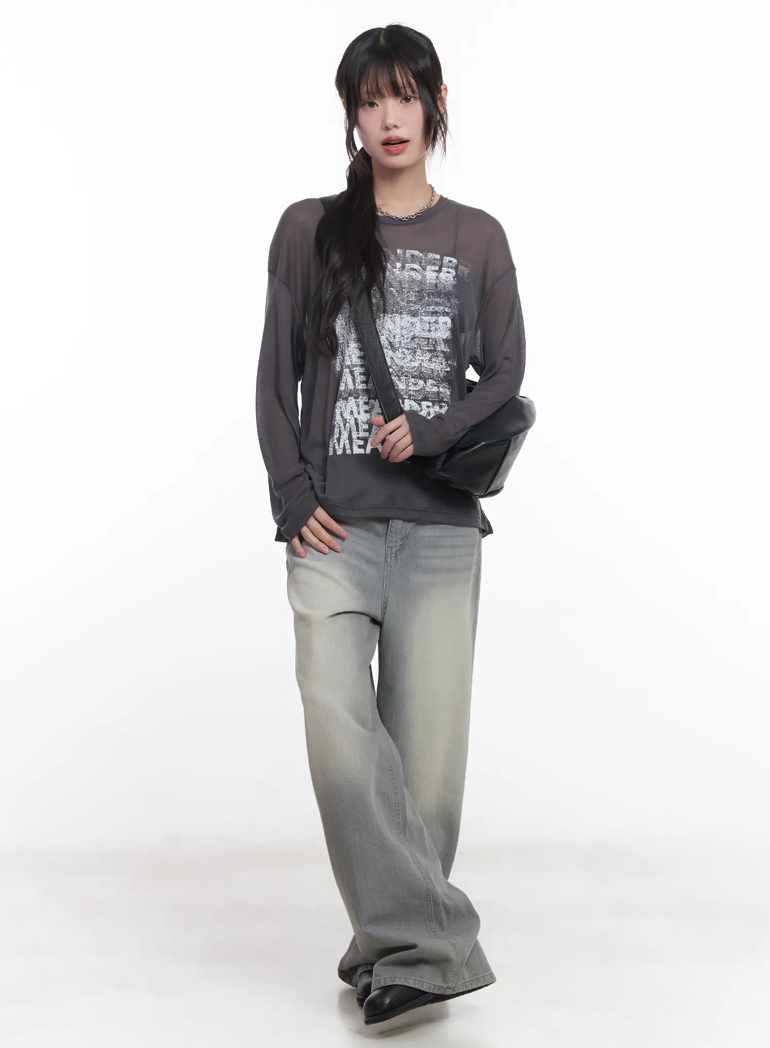 Harin Washed Wide-Leg Jeans CU520