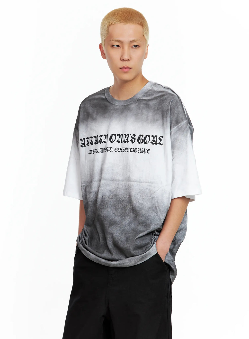 Men's Gradient Graphic Oversized Tee IL511