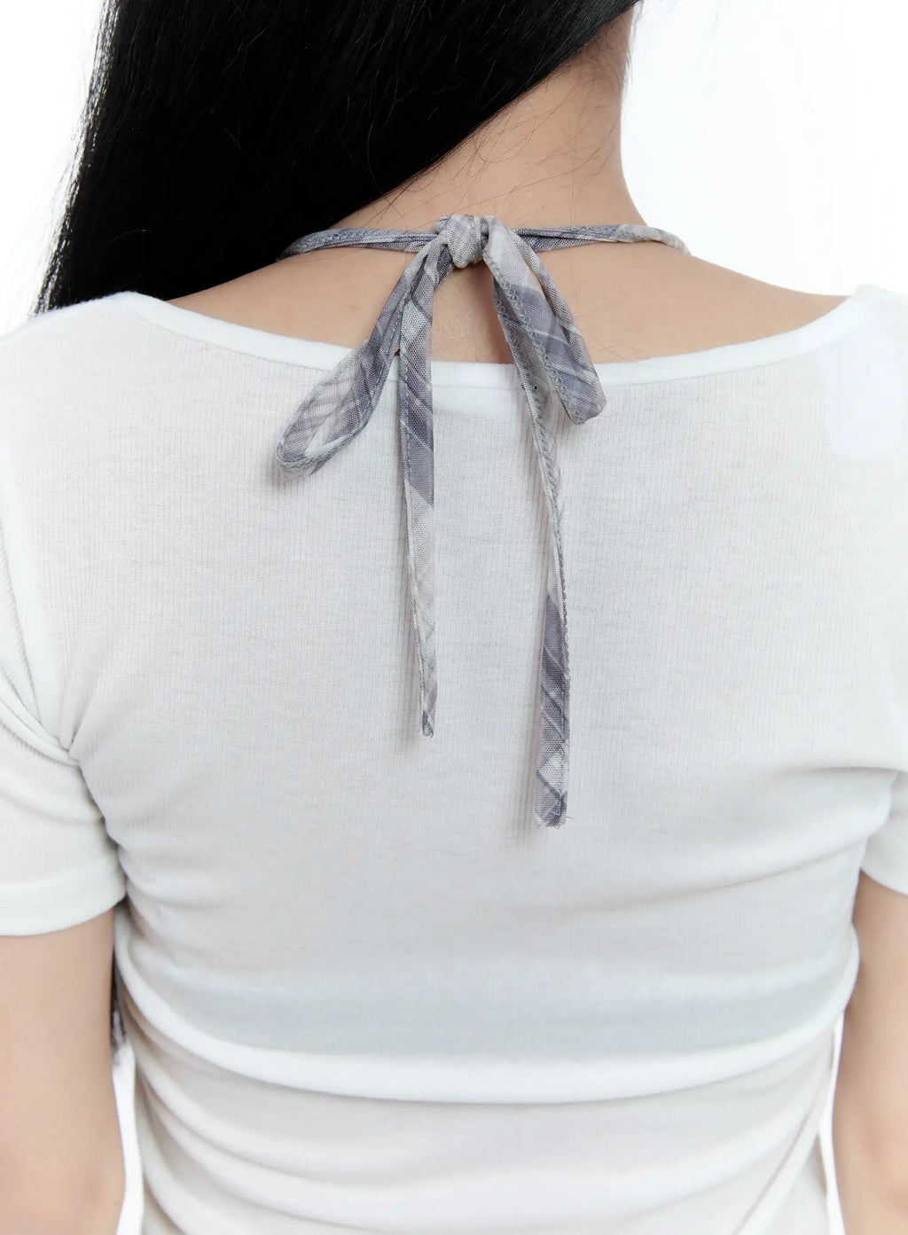 Layered Plaid Halter Top CG501