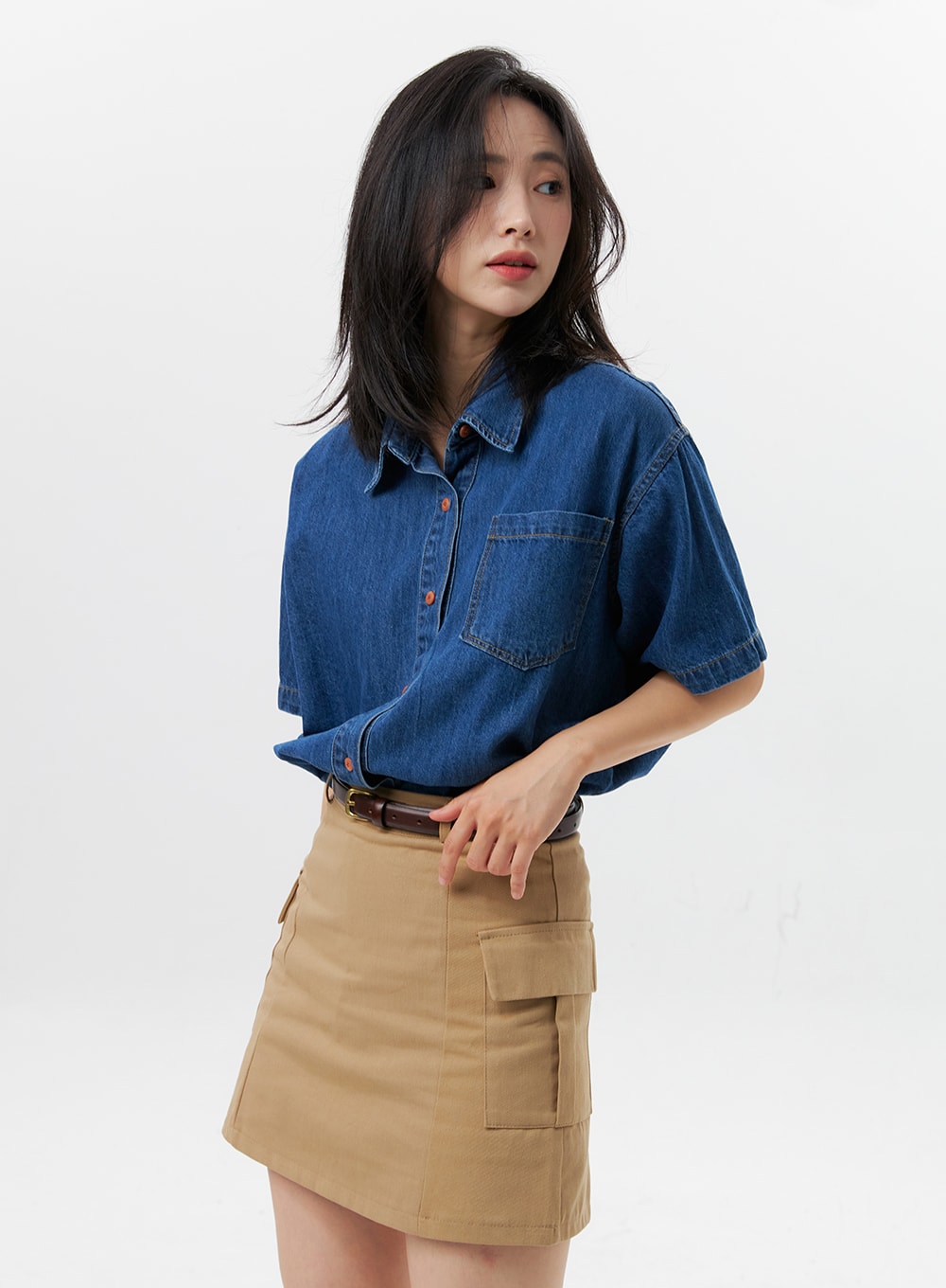 Denim Short Sleeve Shirt OG315