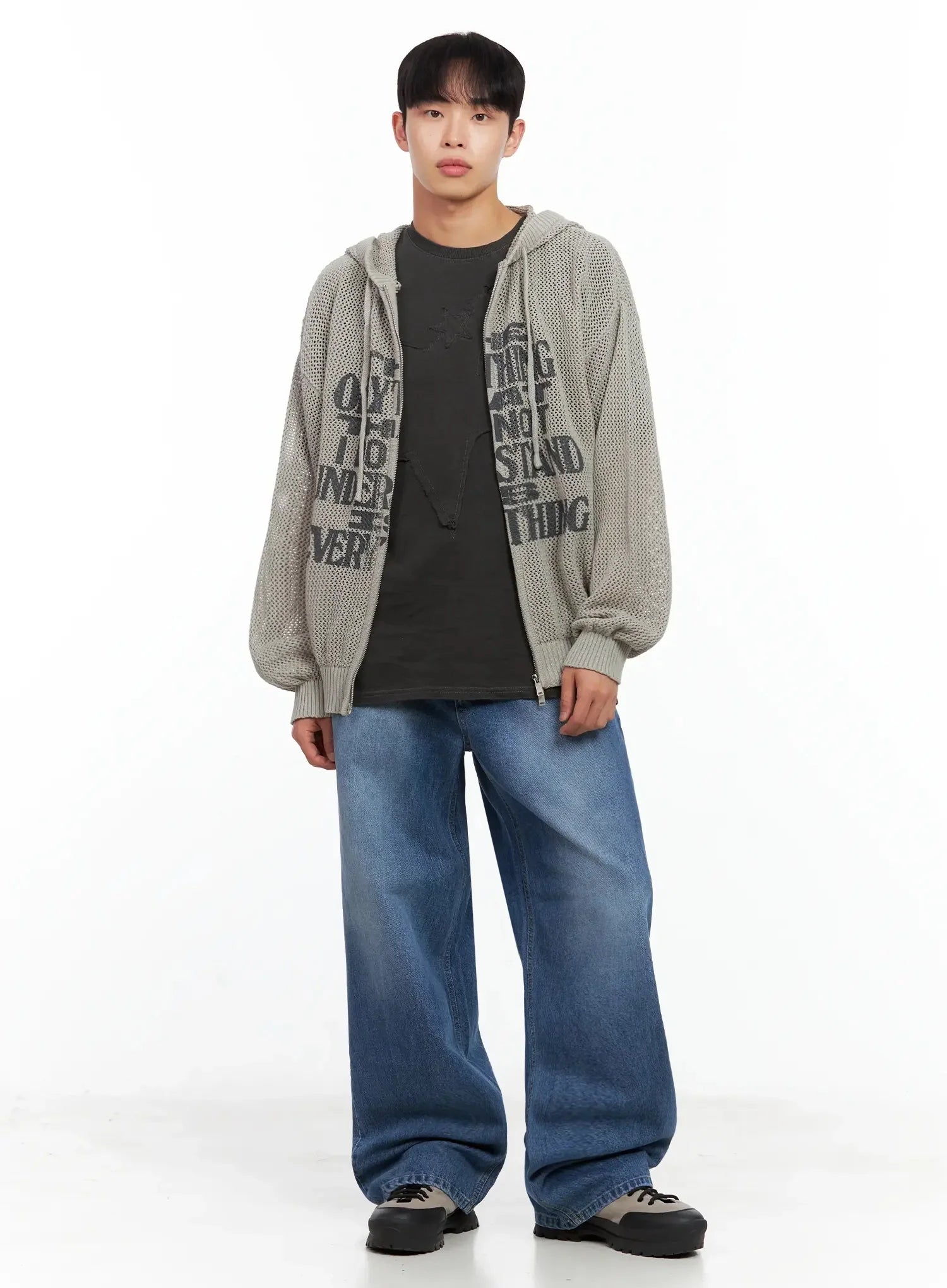 Men's Graphic Zip-Up Hoodie IL516