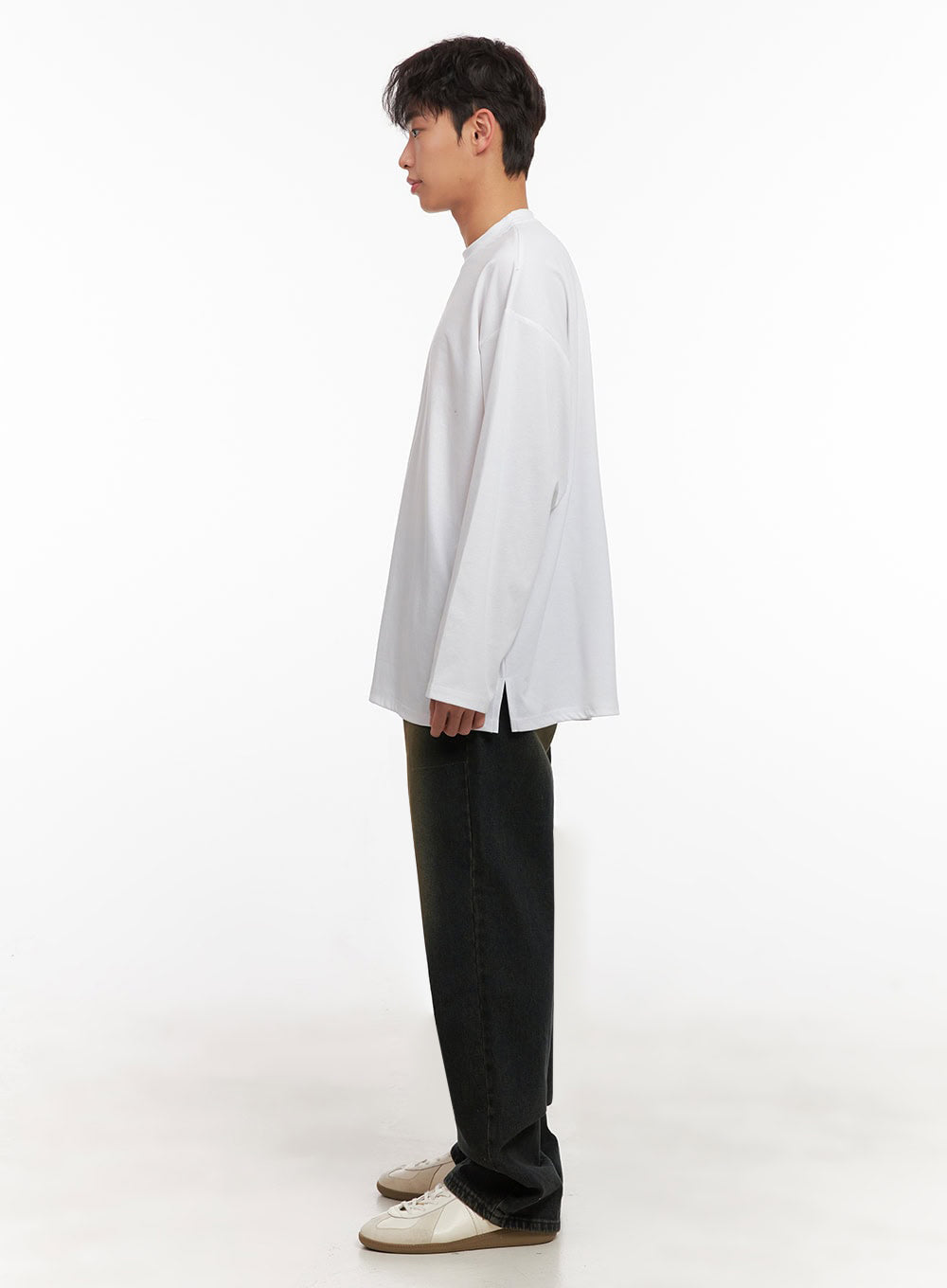 Men's Washed Vintage Wide-Fit Denim Jeans ID427