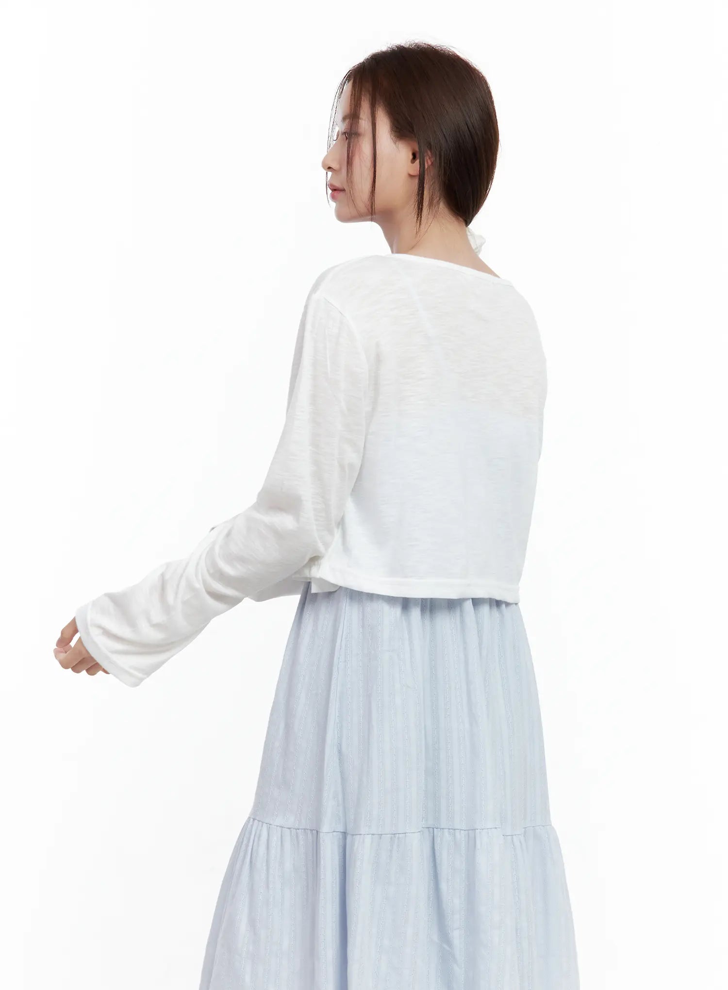 Everyday Buttoned Long-Sleeve Cardigan CL502