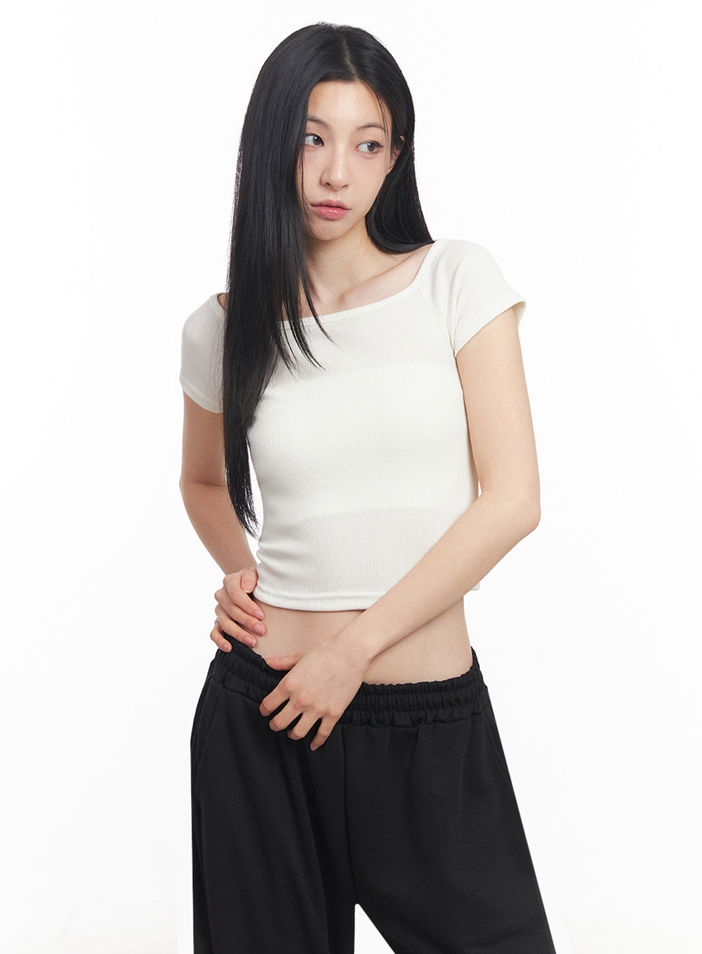 Boatneck Cropped Tee IY516