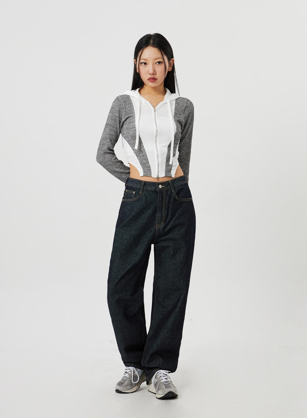 Two Color Zip-Up Hoodie CM302