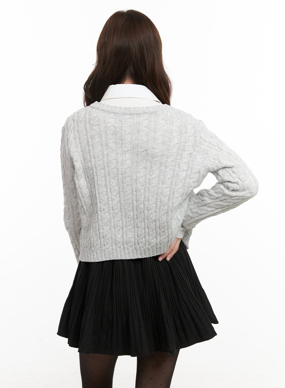 Cozy Cable Knit Buttoned Cardigan OD403