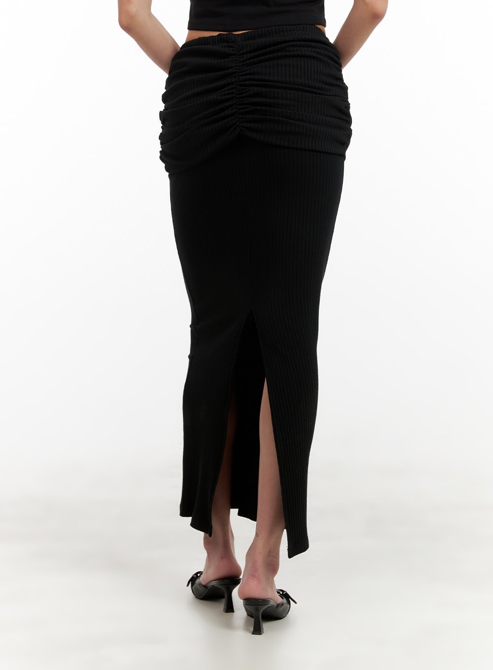 Shirred Sporty Maxi Skirt CY402