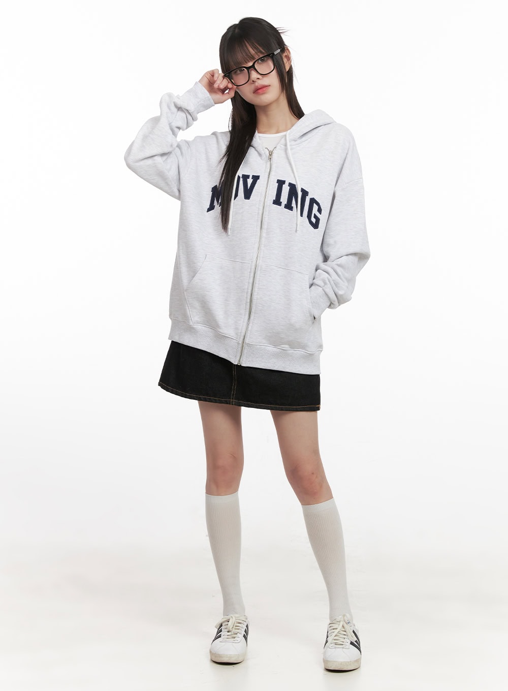 Stitched Denim Mini Skirt CJ524