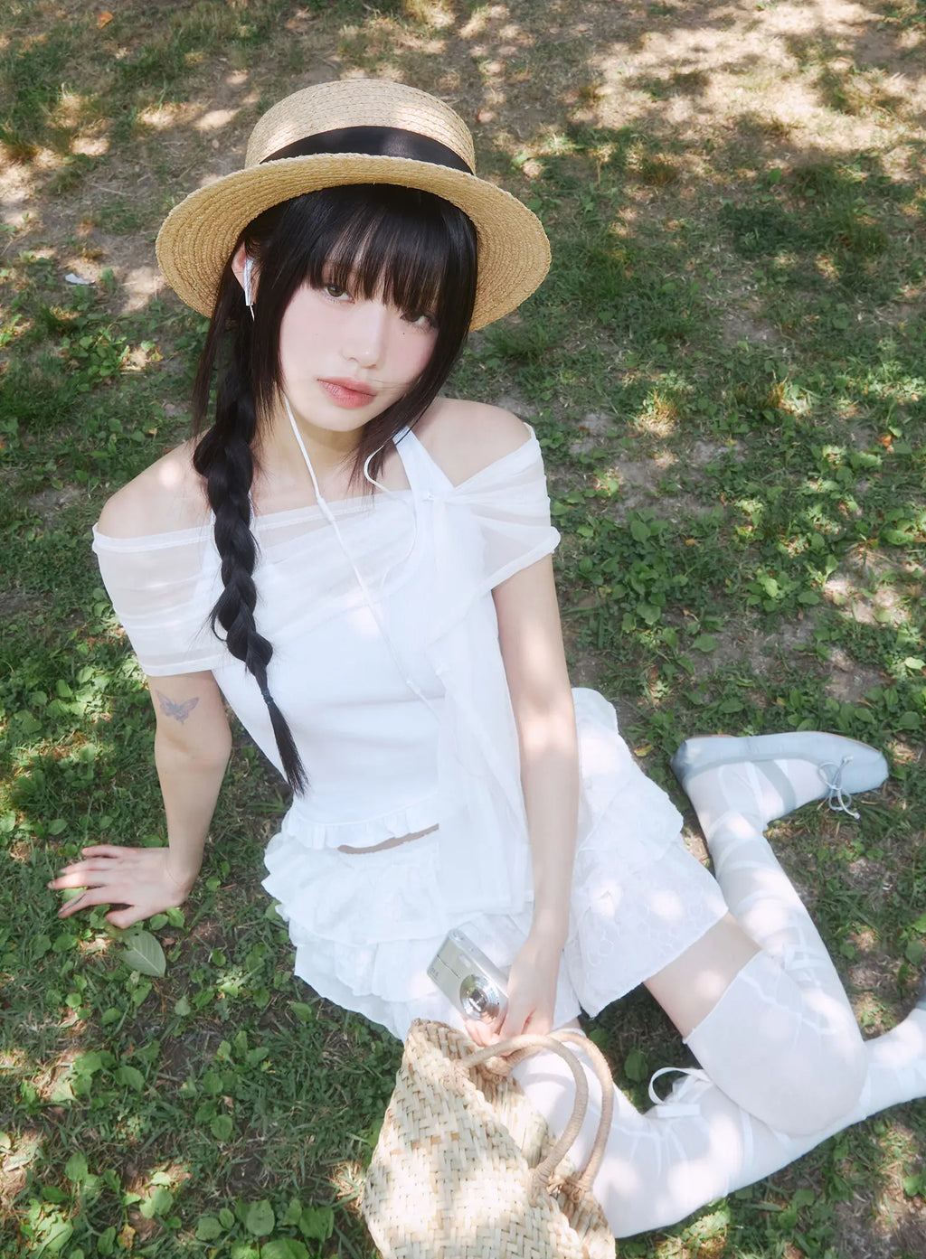 Floral Embroidered Ruffle Mini Skirt CL509