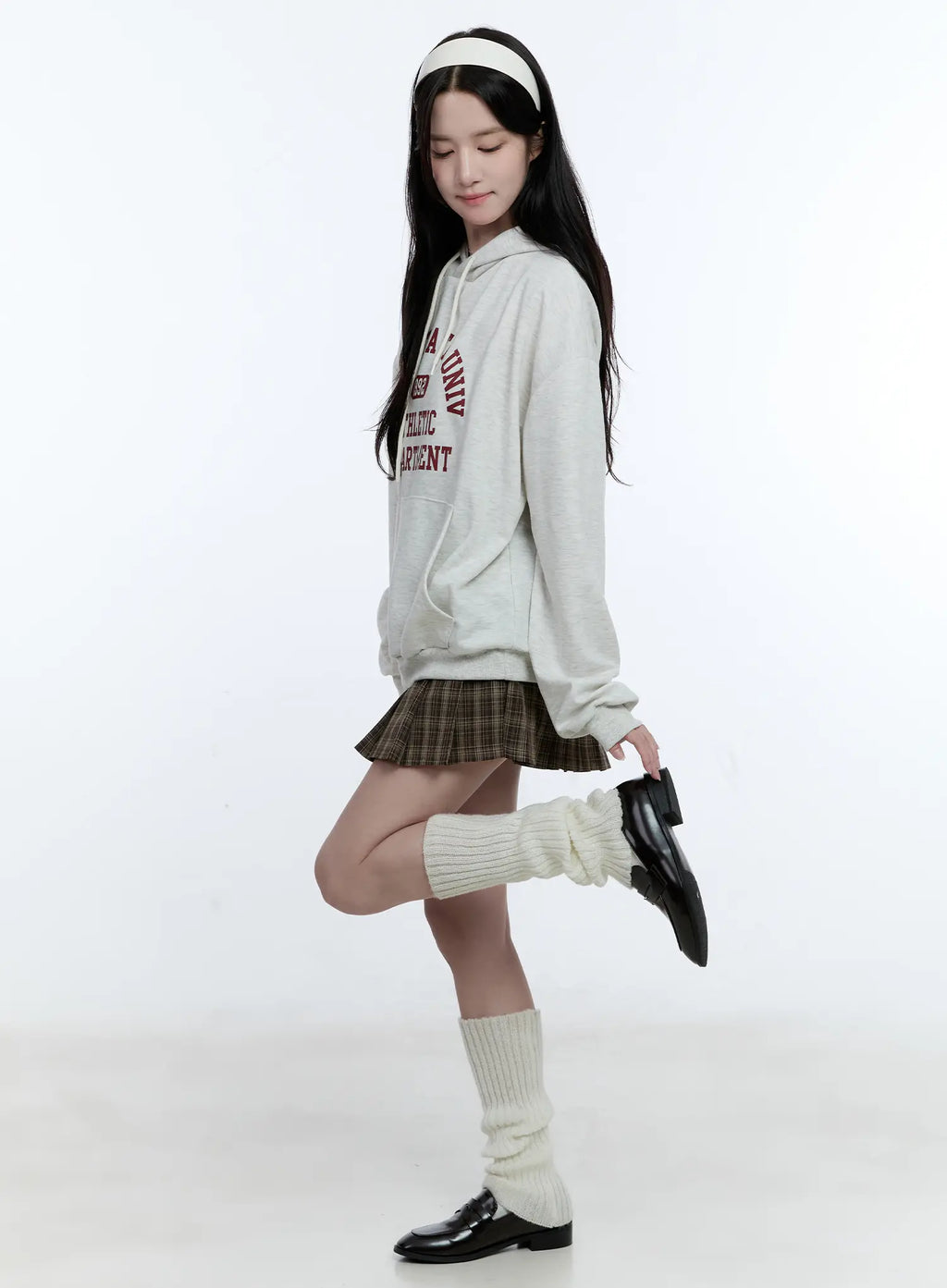 University Print Oversized Hoodie CG514