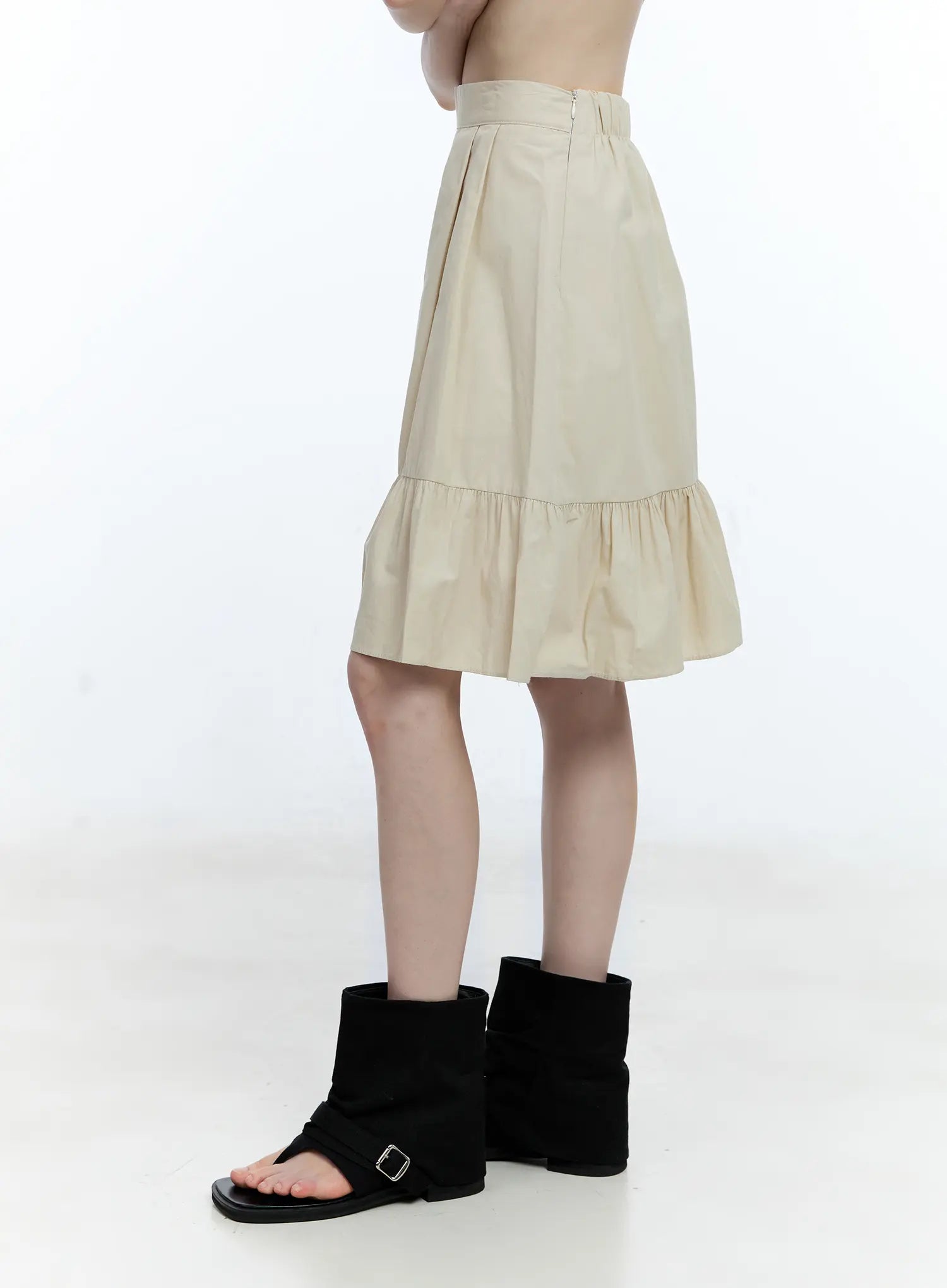 Cotton Tiered Midi Skirt CG507