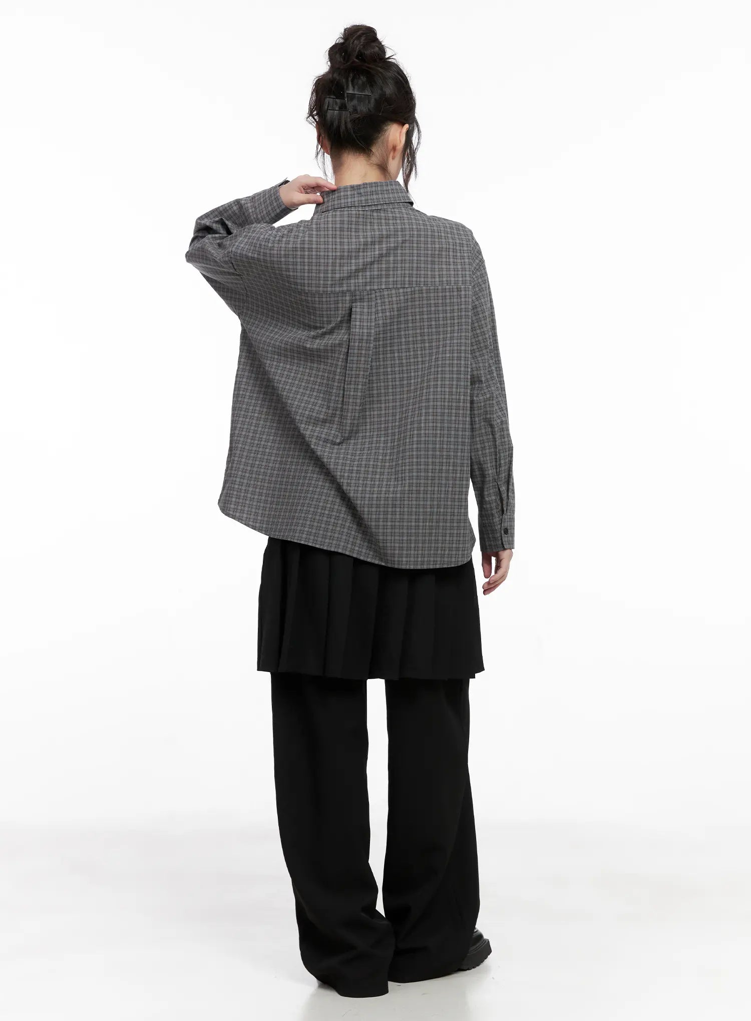 Checkered Button-Up Shirt CG515