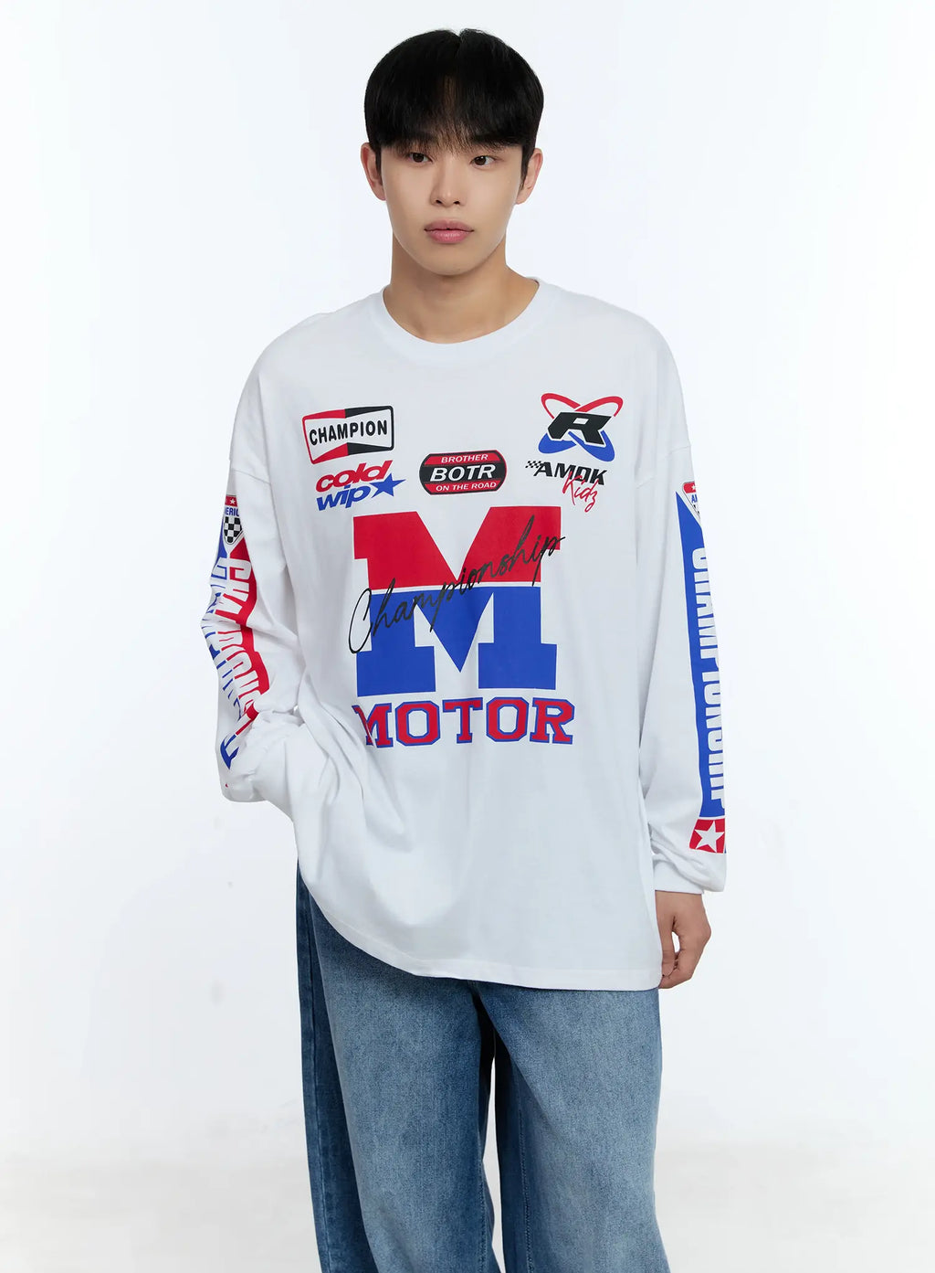 Men's Racing Graphic Long Sleeve T-Shirt IG515