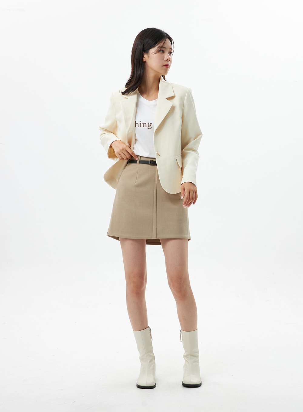 Buckle Mini Skirt OS325