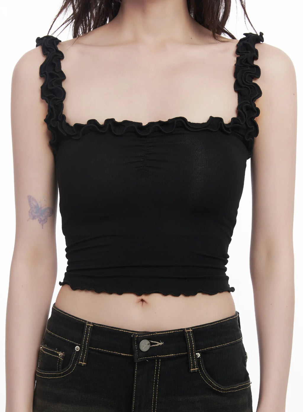 Frill Cropped Tank Top CU520