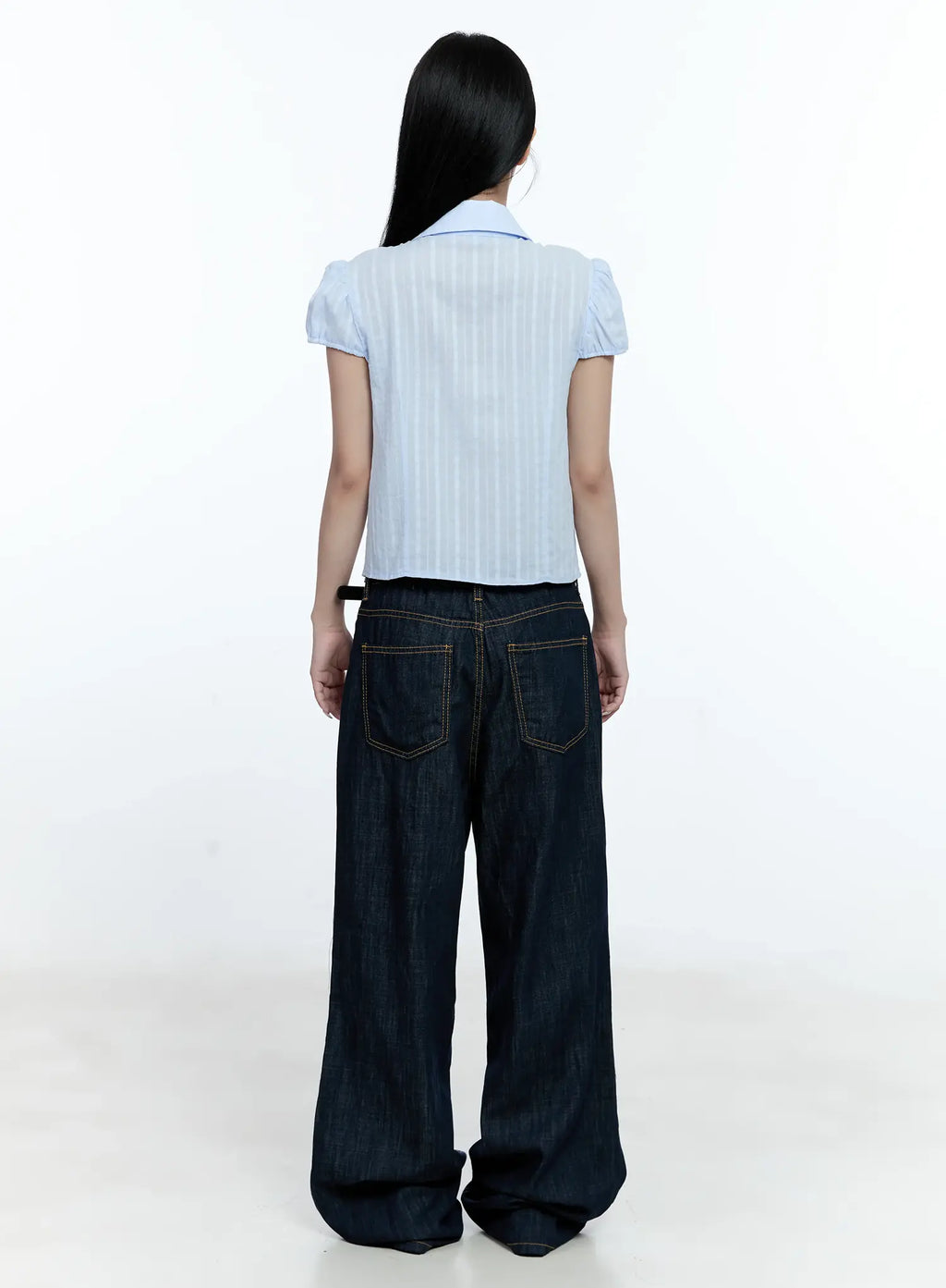 Nari No-Fade Wide-Leg Denim Jeans CG512